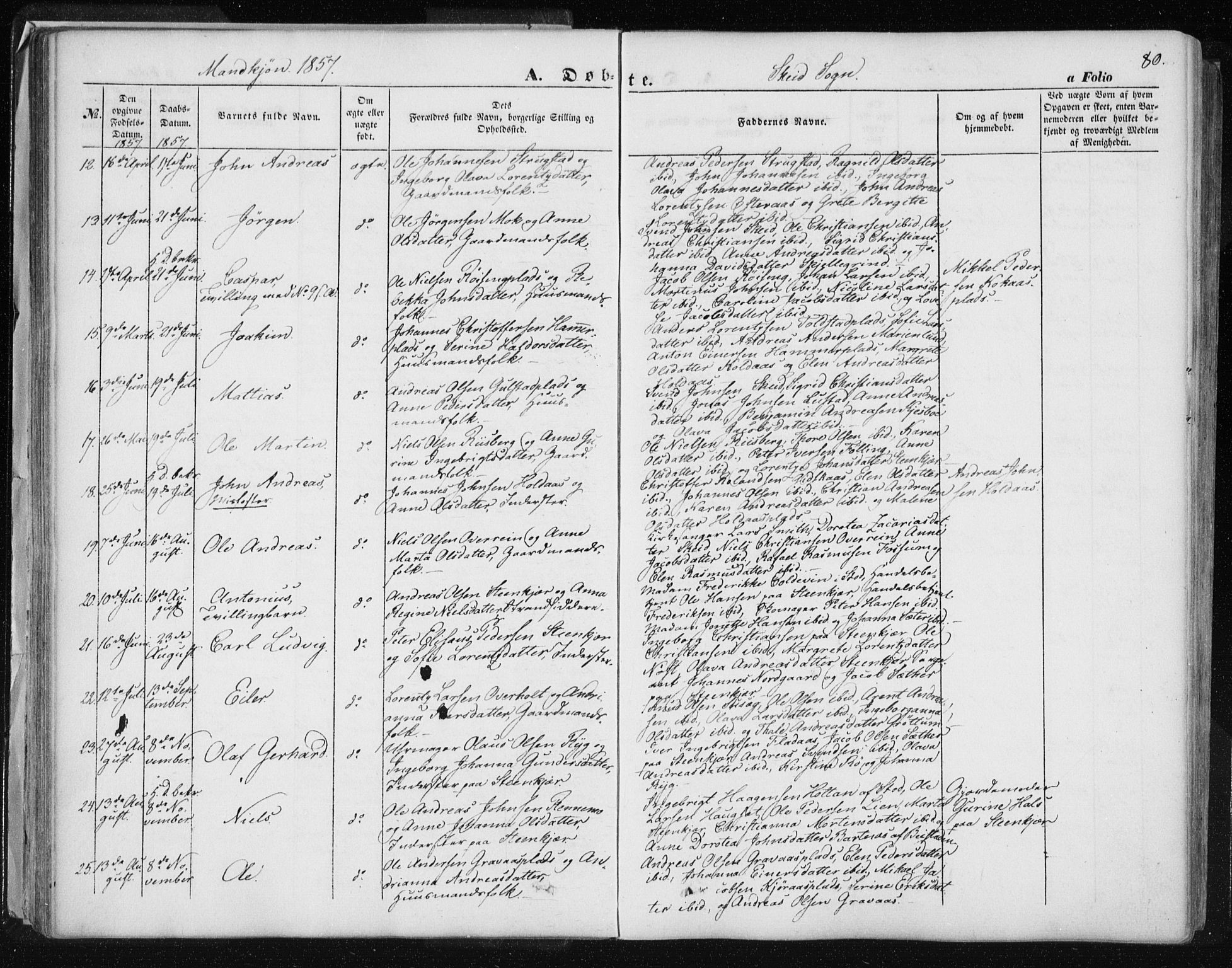 Ministerialprotokoller, klokkerbøker og fødselsregistre - Nord-Trøndelag, SAT/A-1458/735/L0342: Parish register (official) no. 735A07 /2, 1849-1862, p. 80