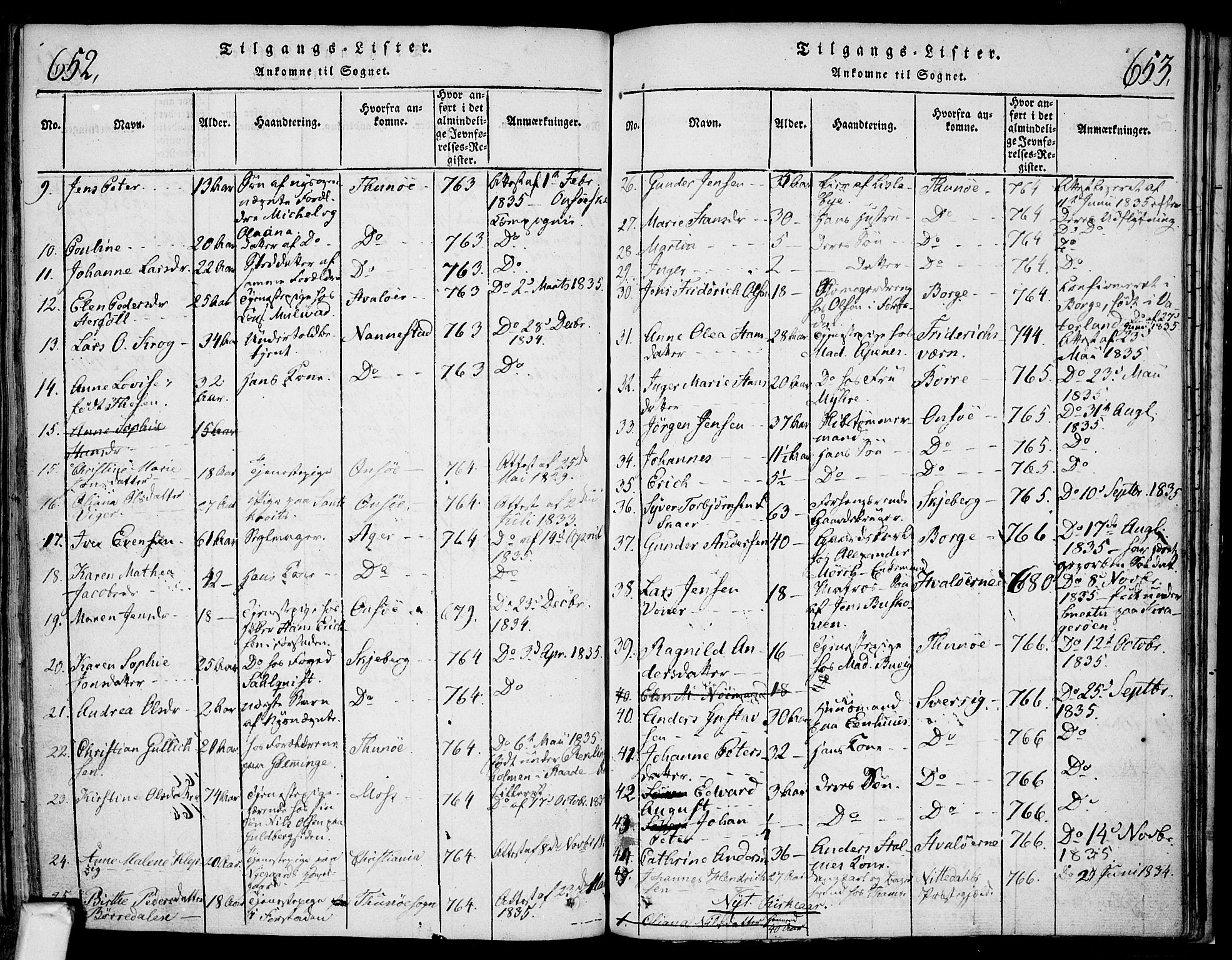 Glemmen prestekontor Kirkebøker, AV/SAO-A-10908/F/Fa/L0004: Parish register (official) no. 4, 1816-1838, p. 652-653