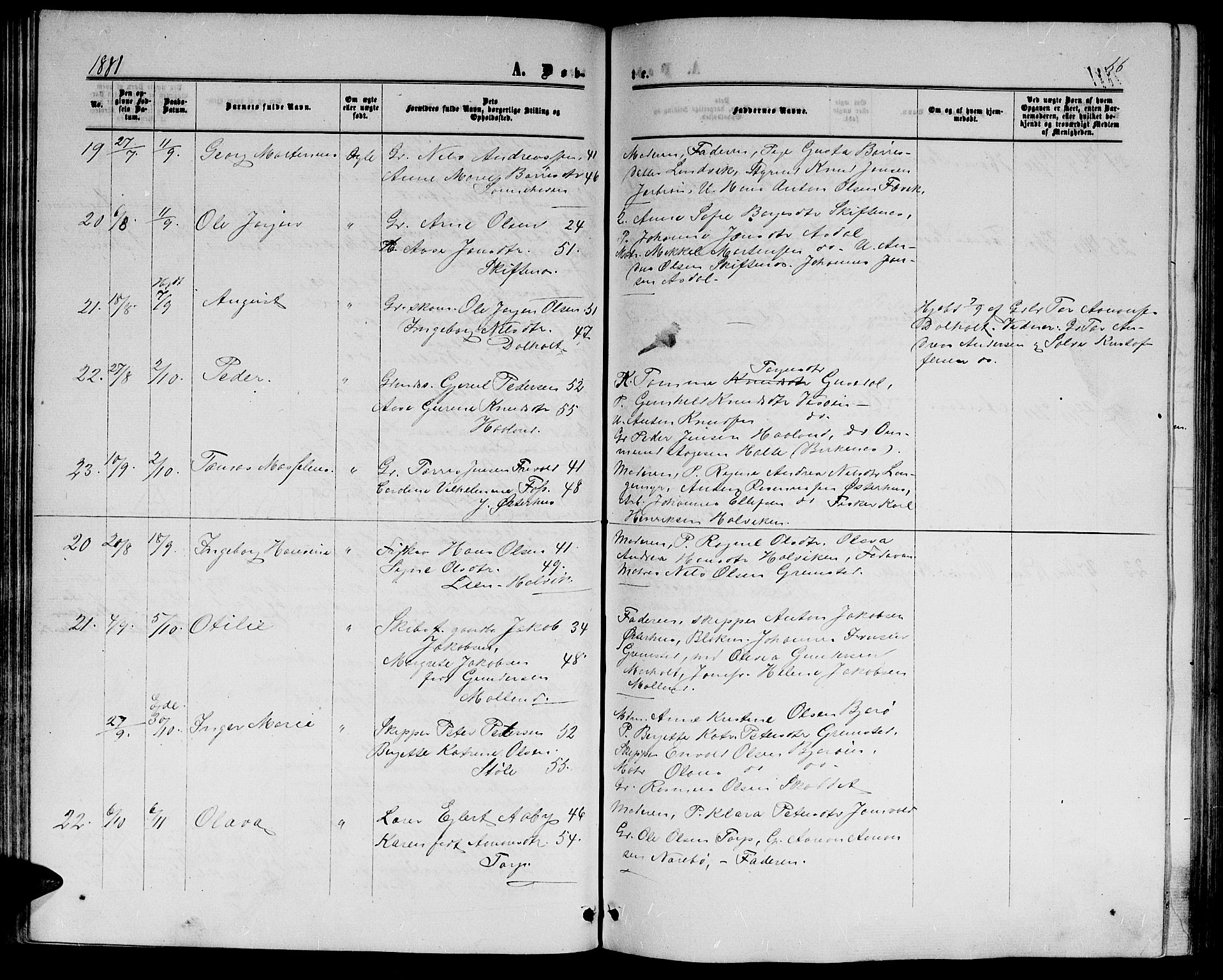 Hommedal sokneprestkontor, AV/SAK-1111-0023/F/Fb/Fbb/L0006: Parish register (copy) no. B 6, 1869-1884, p. 66