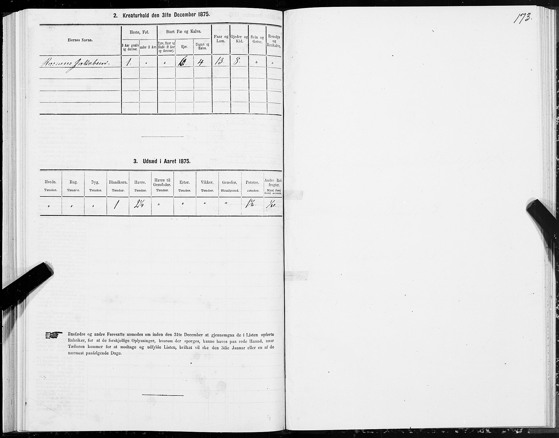 SAT, 1875 census for 1522P Hjørundfjord, 1875, p. 1173