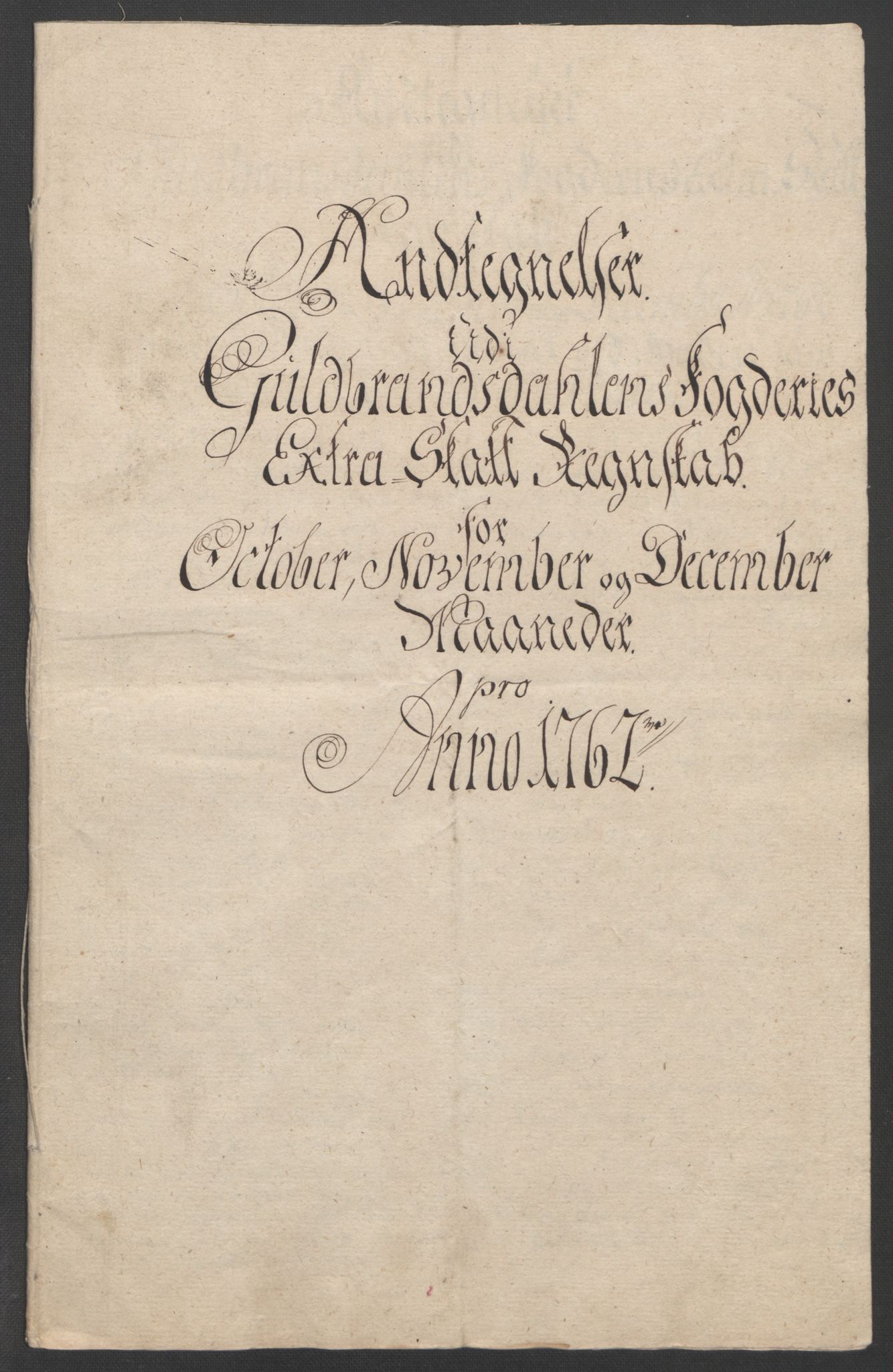 Rentekammeret inntil 1814, Reviderte regnskaper, Fogderegnskap, RA/EA-4092/R17/L1266: Ekstraskatten Gudbrandsdal, 1762-1766, p. 52