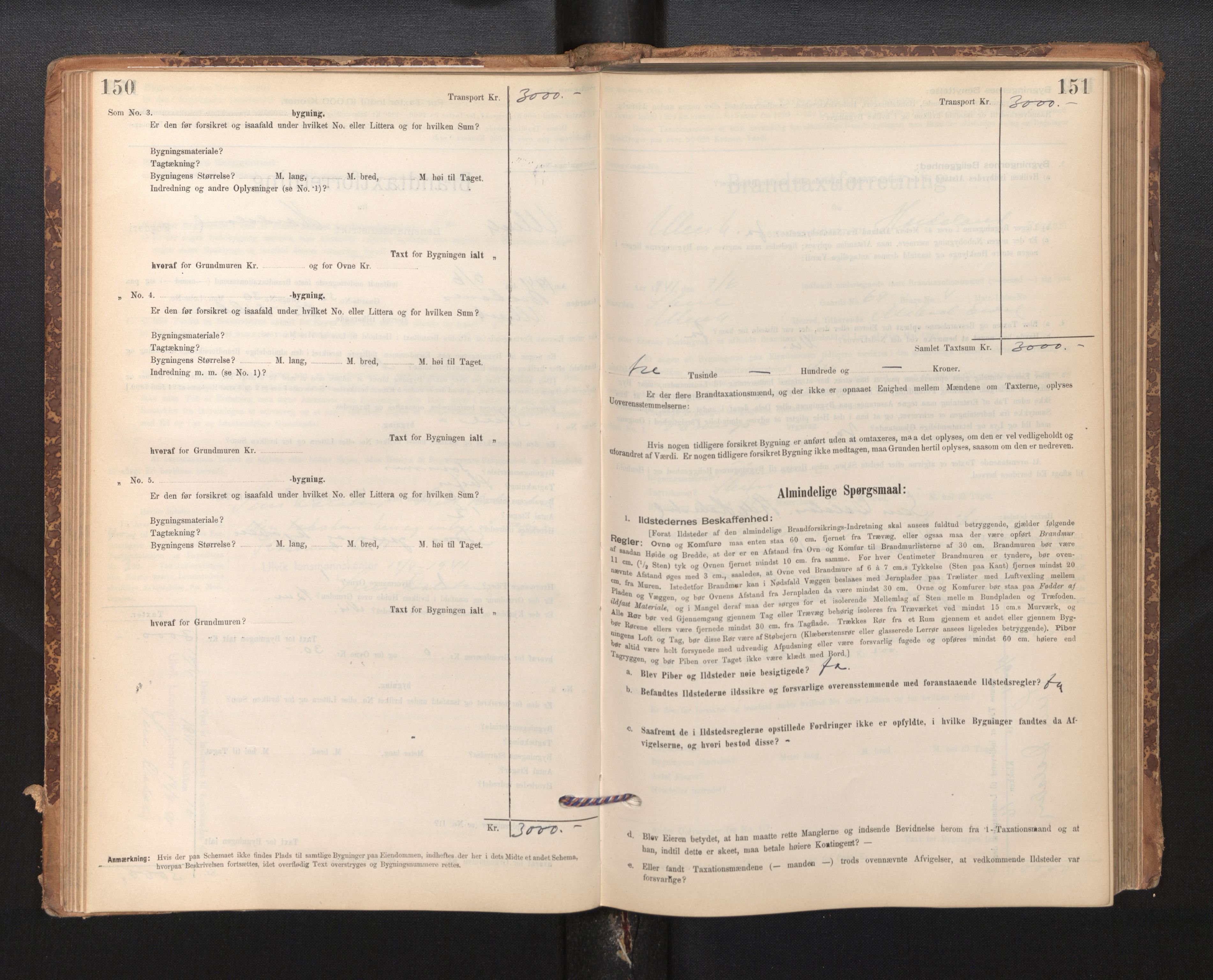 Lensmannen i Ulvik, SAB/A-35601/0012/L0003: Branntakstprotokoll, skjematakst, 1895-1946, p. 150-151
