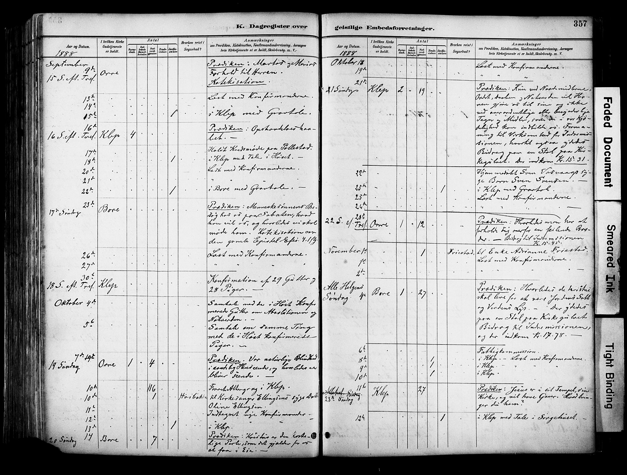 Klepp sokneprestkontor, AV/SAST-A-101803/001/3/30BA/L0009: Parish register (official) no. A 7, 1886-1915, p. 357