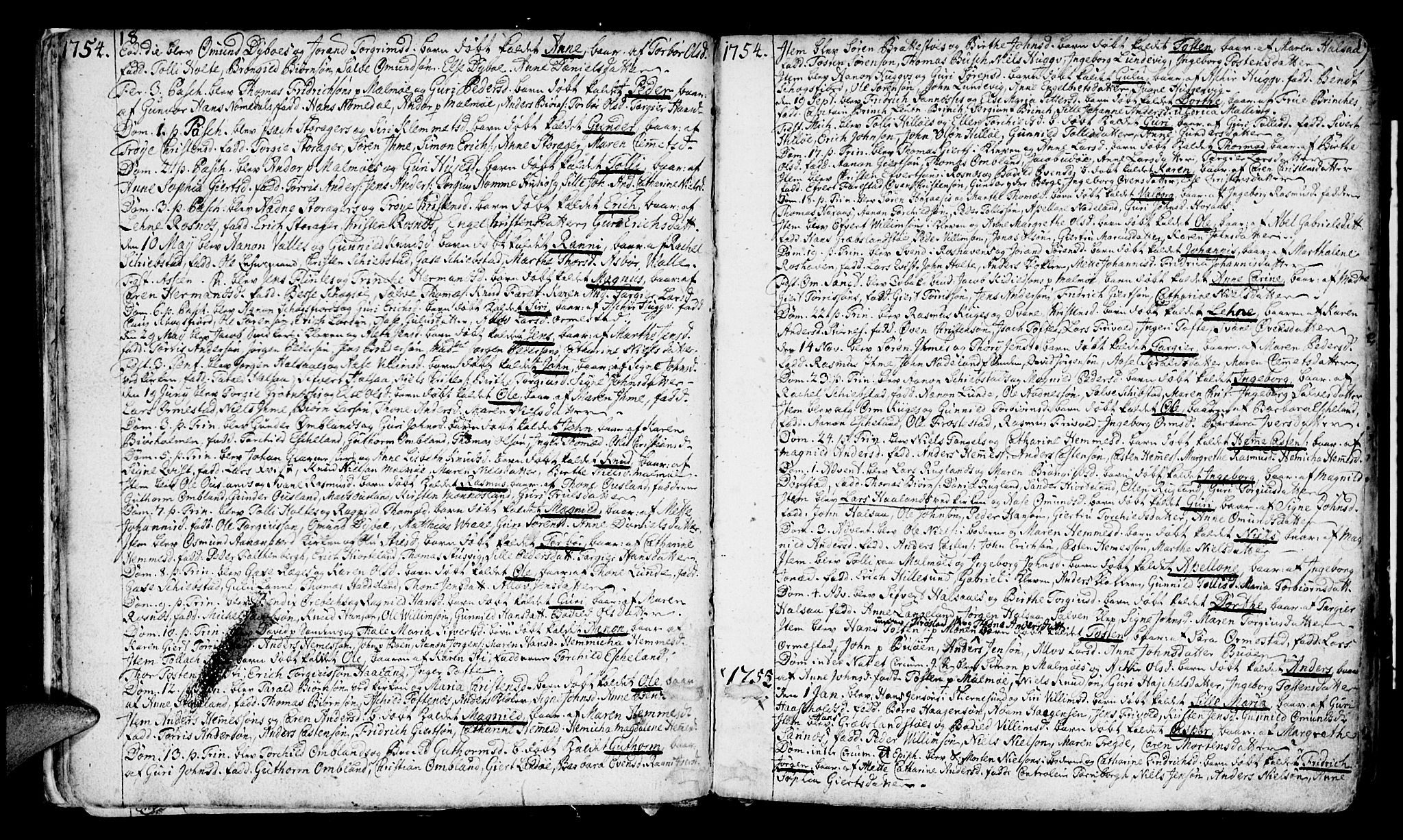 Mandal sokneprestkontor, AV/SAK-1111-0030/F/Fa/Faa/L0003: Parish register (official) no. A 3, 1748-1794, p. 18-19