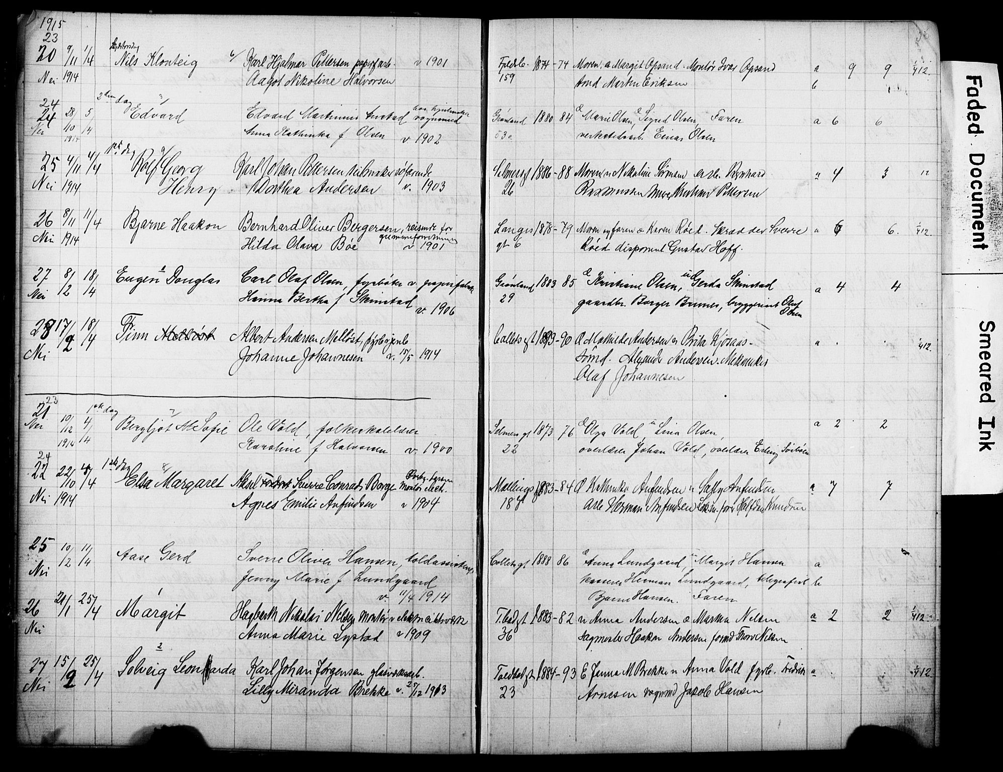 Strømsø kirkebøker, AV/SAKO-A-246/Y/Ya/L0007: Parish register draft no. I 7, 1915-1932, p. 5