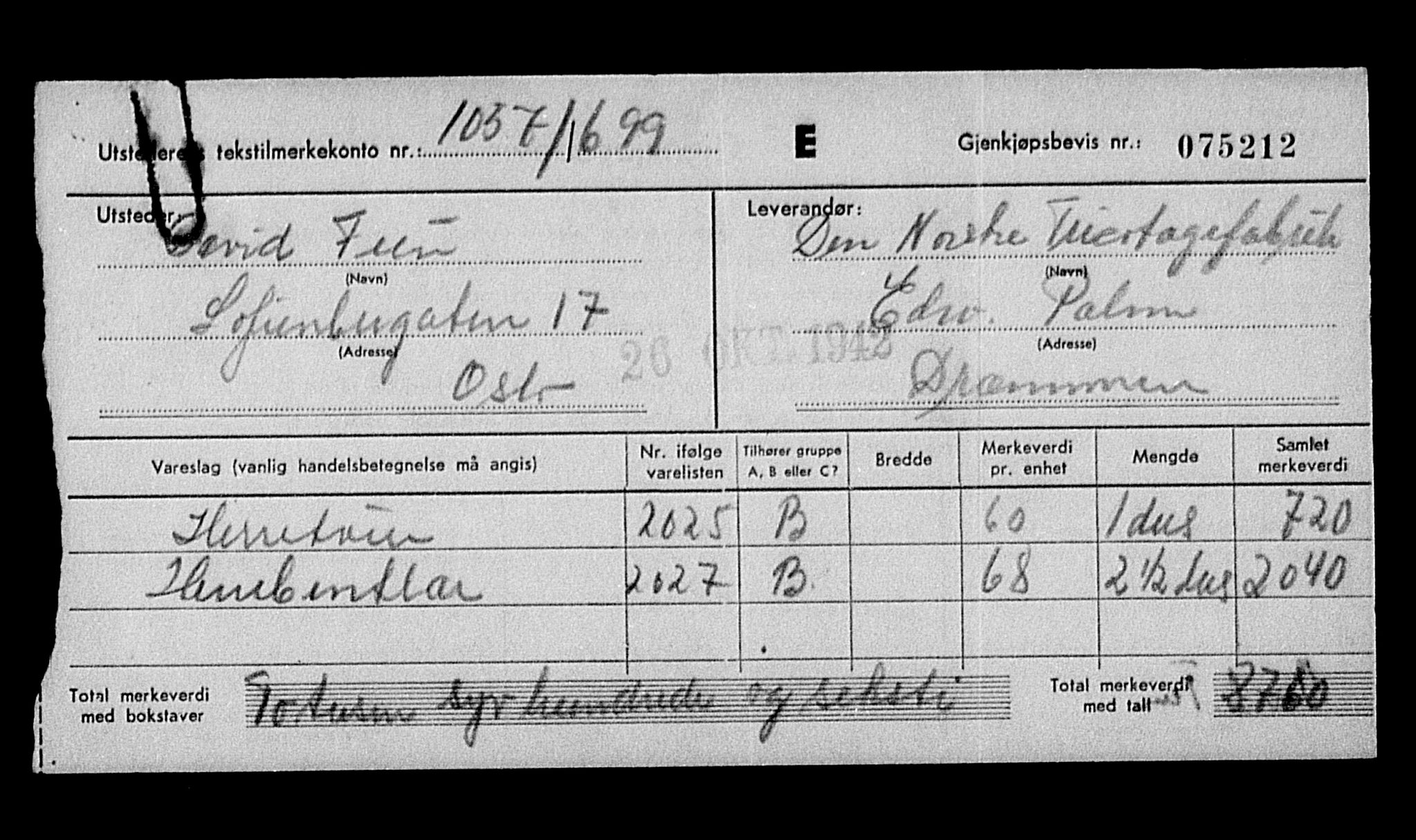 Justisdepartementet, Tilbakeføringskontoret for inndratte formuer, AV/RA-S-1564/H/Hc/Hcc/L0933: --, 1945-1947, p. 440