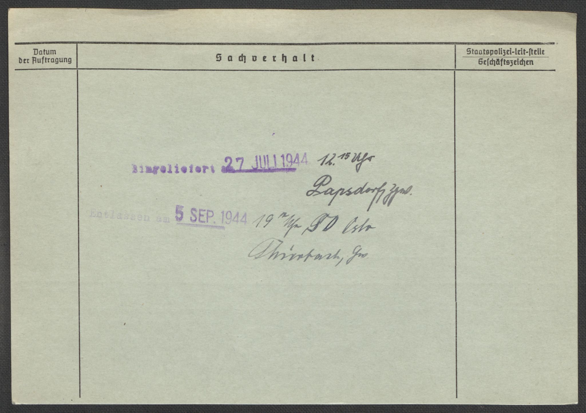 Befehlshaber der Sicherheitspolizei und des SD, AV/RA-RAFA-5969/E/Ea/Eaa/L0009: Register over norske fanger i Møllergata 19: Ru-Sy, 1940-1945, p. 231