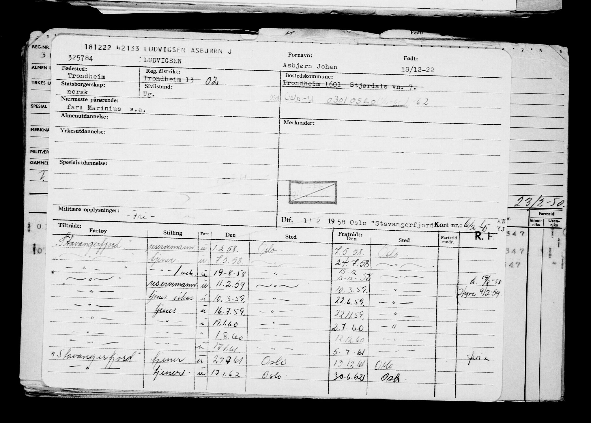 Direktoratet for sjømenn, AV/RA-S-3545/G/Gb/L0213: Hovedkort, 1922, p. 414