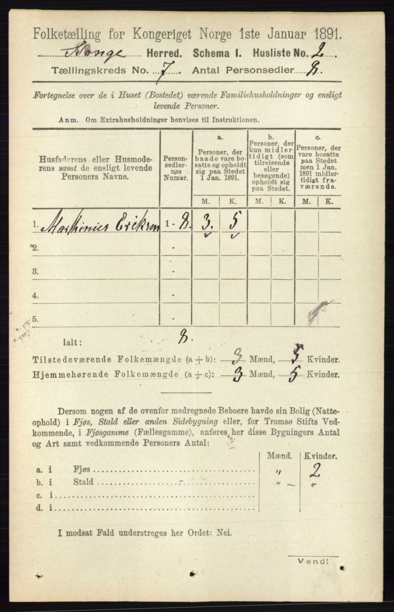 RA, 1891 census for 0417 Stange, 1891, p. 4678