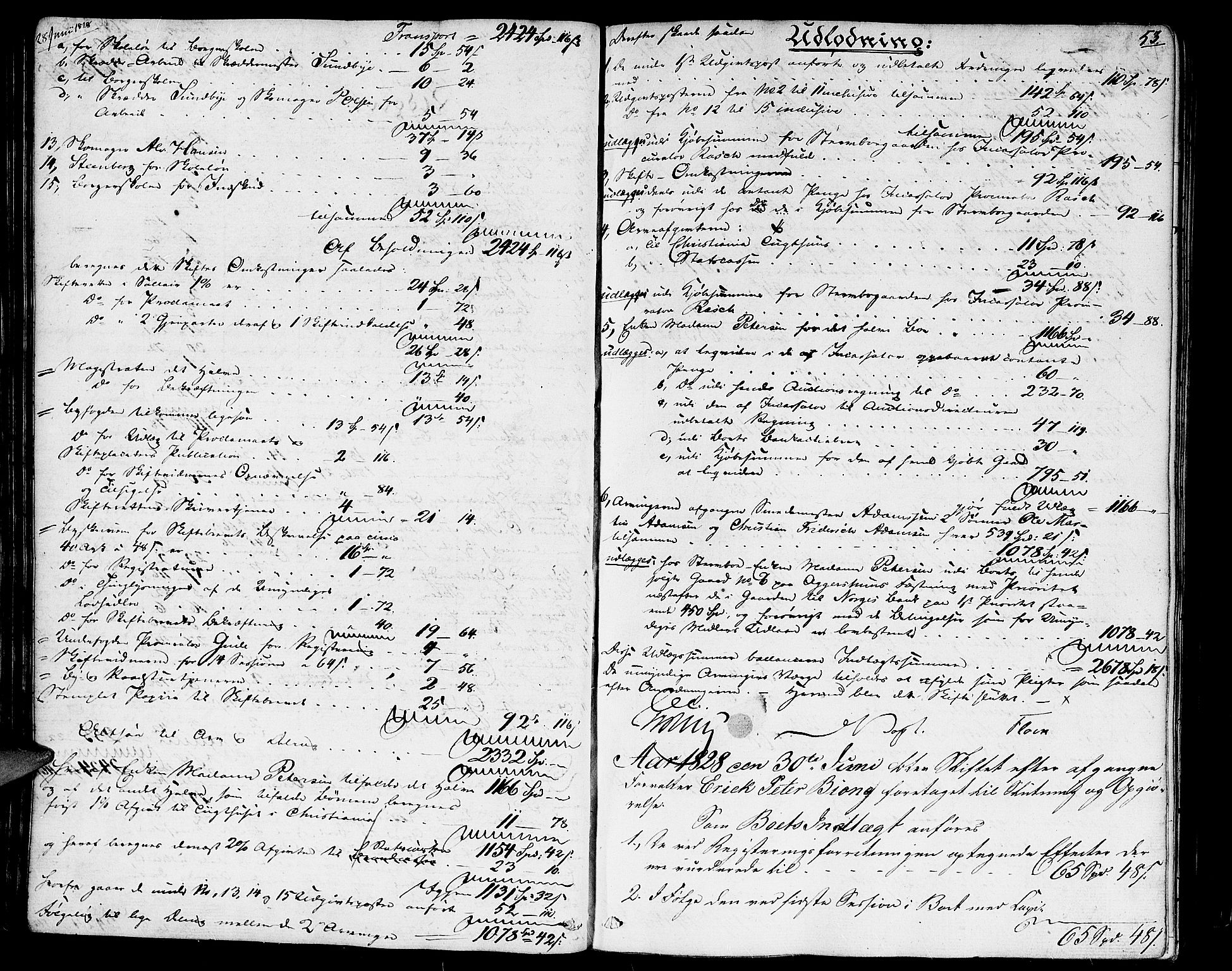 Oslo skifterett, AV/SAO-A-10383/H/Hd/Hda/L0001a: Skifteutlodningsprotokoll, 1827-1839, p. 52b-53a