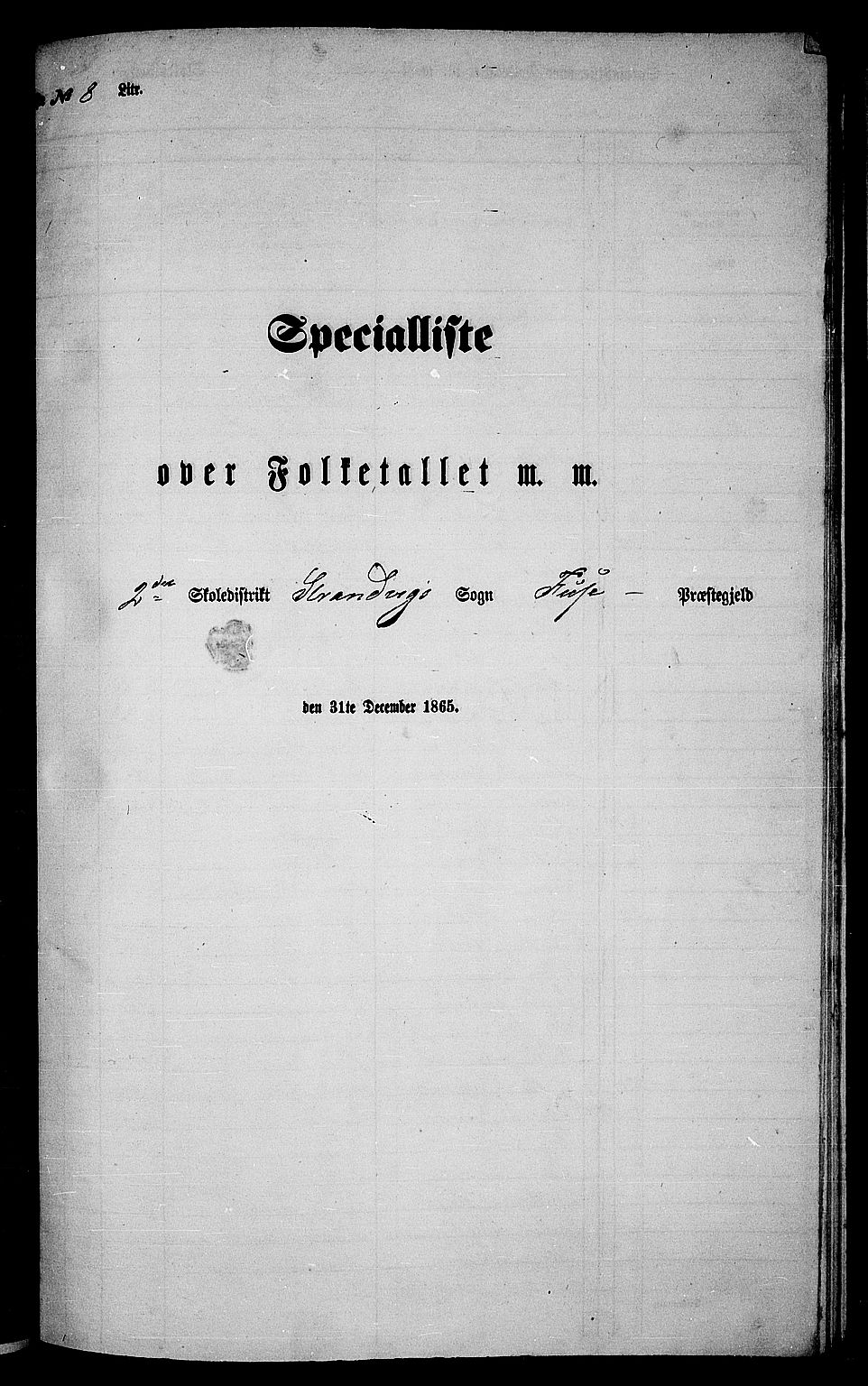 RA, 1865 census for Fusa, 1865, p. 100