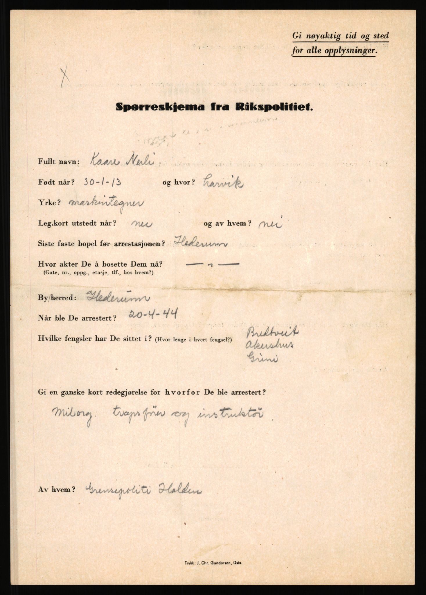 Rikspolitisjefen, AV/RA-S-1560/L/L0012: Mogensen, Øivind - Noraas, Lars, 1940-1945, p. 402