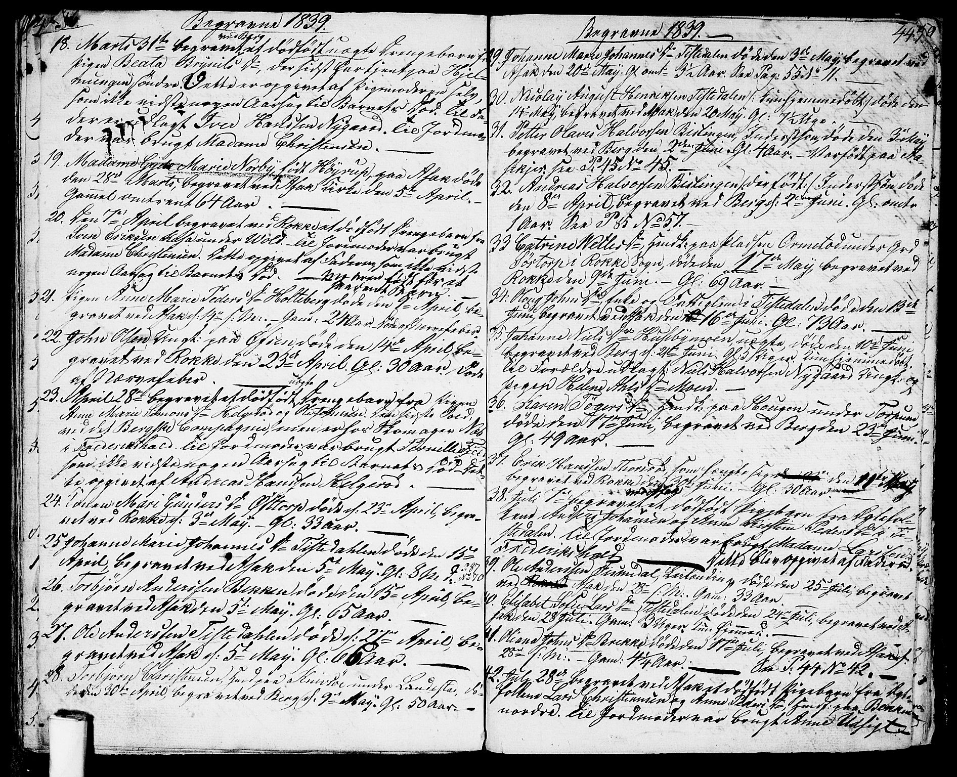 Berg prestekontor Kirkebøker, SAO/A-10902/G/Ga/L0002: Parish register (copy) no. I 2, 1832-1844, p. 446-447