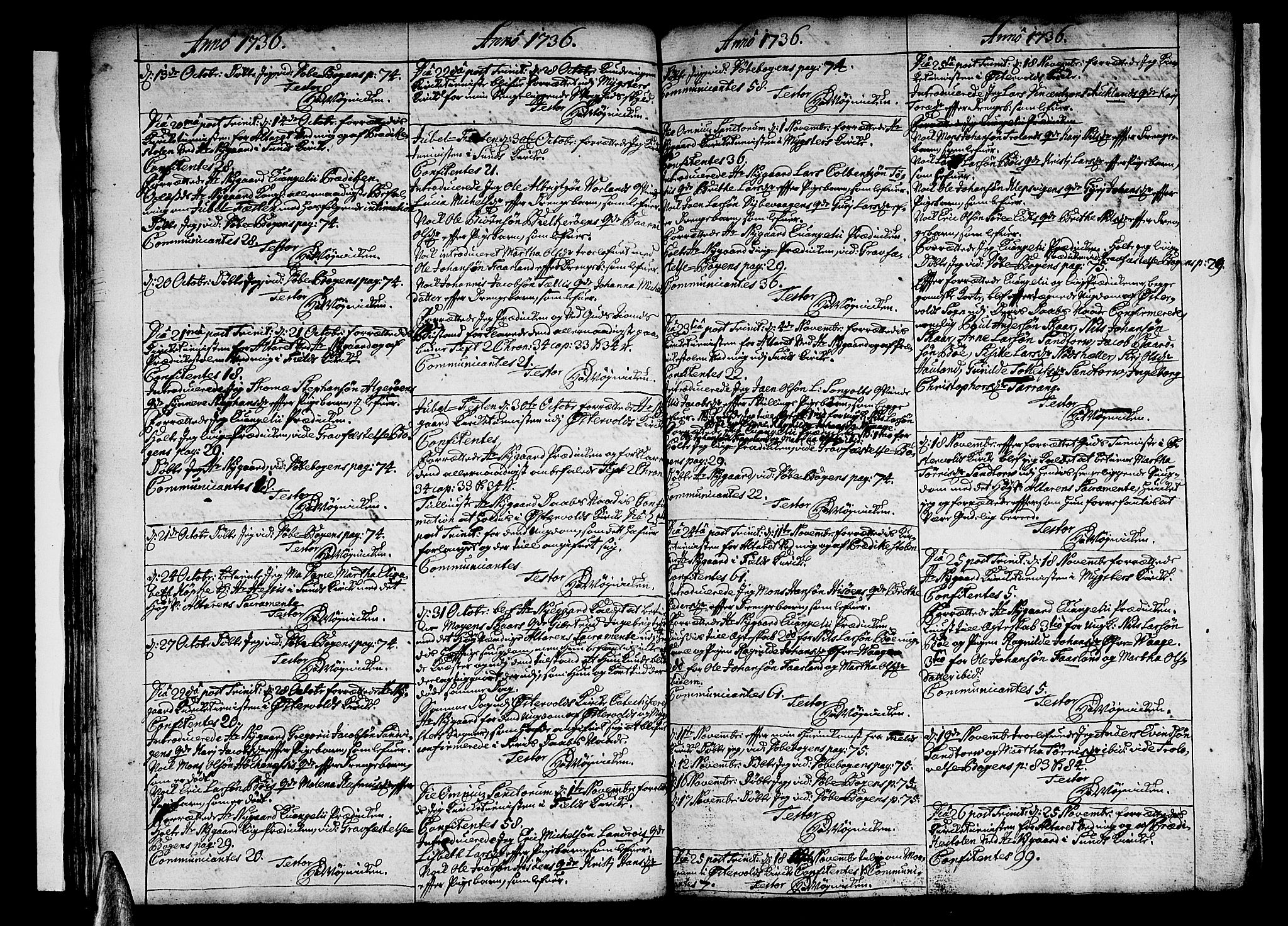 Sund sokneprestembete, AV/SAB-A-99930: Parish register (official) no. A 1, 1729-1740