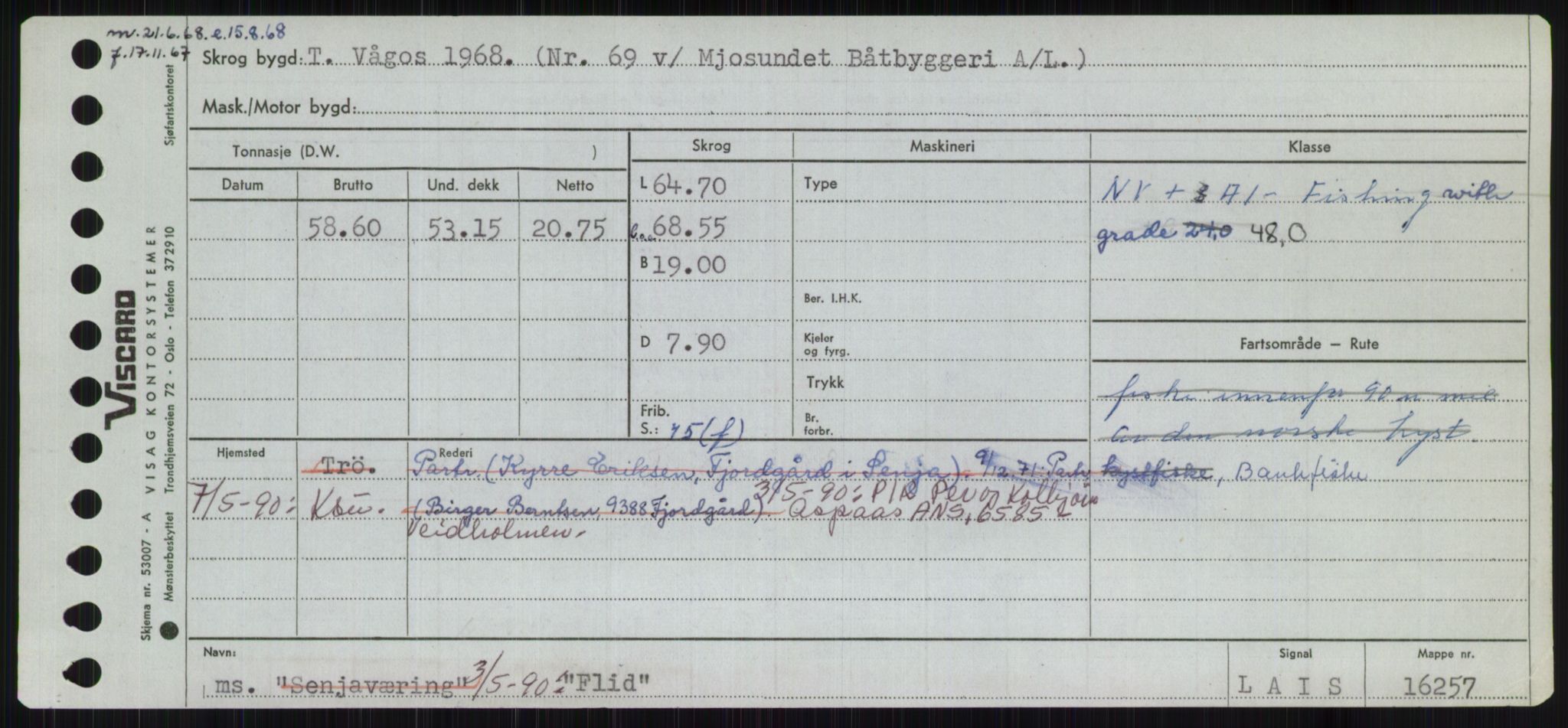 Sjøfartsdirektoratet med forløpere, Skipsmålingen, AV/RA-S-1627/H/Ha/L0002/0001: Fartøy, Eik-Hill / Fartøy, Eik-F, p. 589