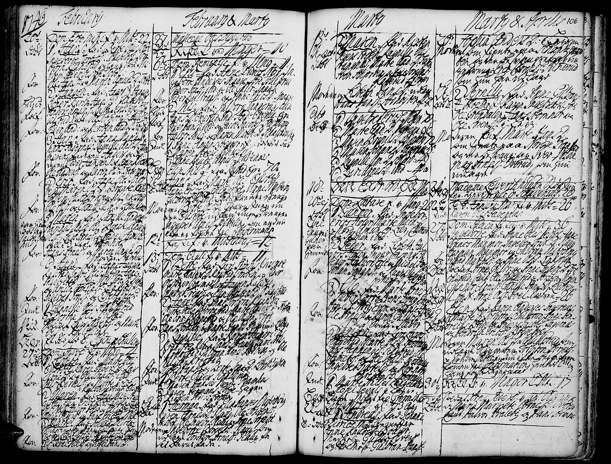 Vinger prestekontor, AV/SAH-PREST-024/H/Ha/Haa/L0002: Parish register (official) no. 2, 1730-1751, p. 106