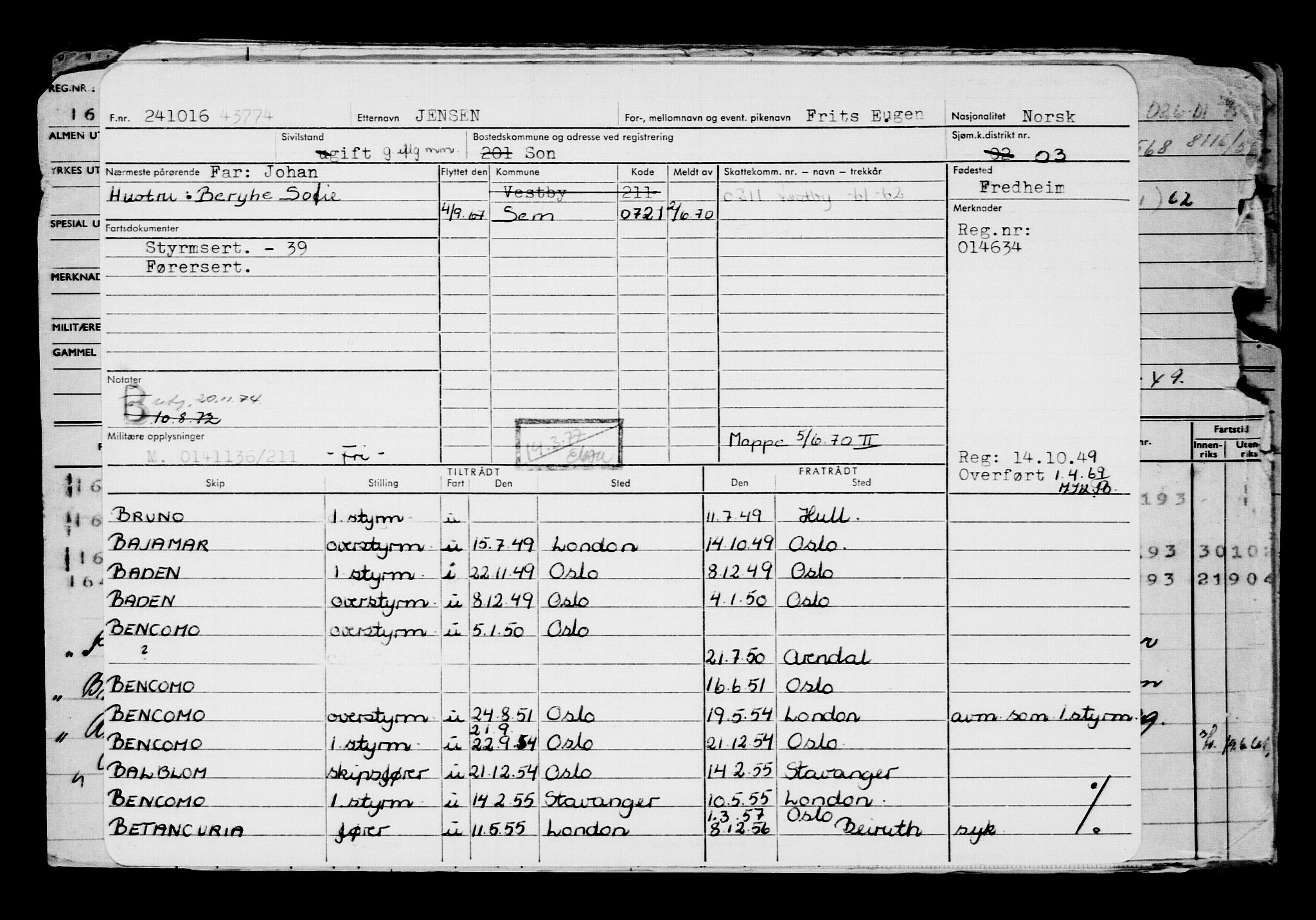 Direktoratet for sjømenn, AV/RA-S-3545/G/Gb/L0143: Hovedkort, 1916, p. 403