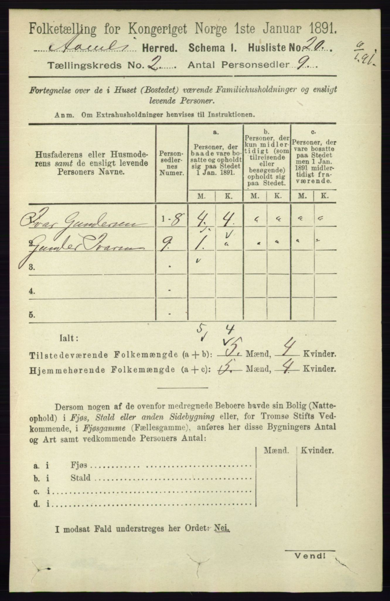 RA, 1891 census for 0929 Åmli, 1891, p. 167