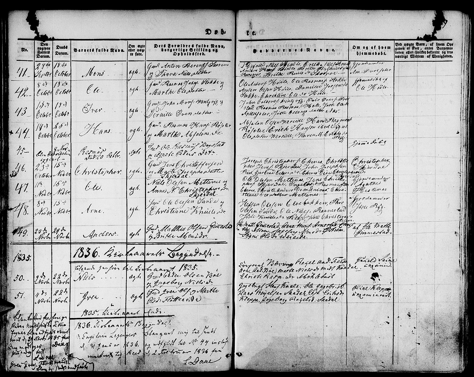 Gloppen sokneprestembete, SAB/A-80101/H/Haa/Haaa/L0007: Parish register (official) no. A 7, 1827-1837, p. 39