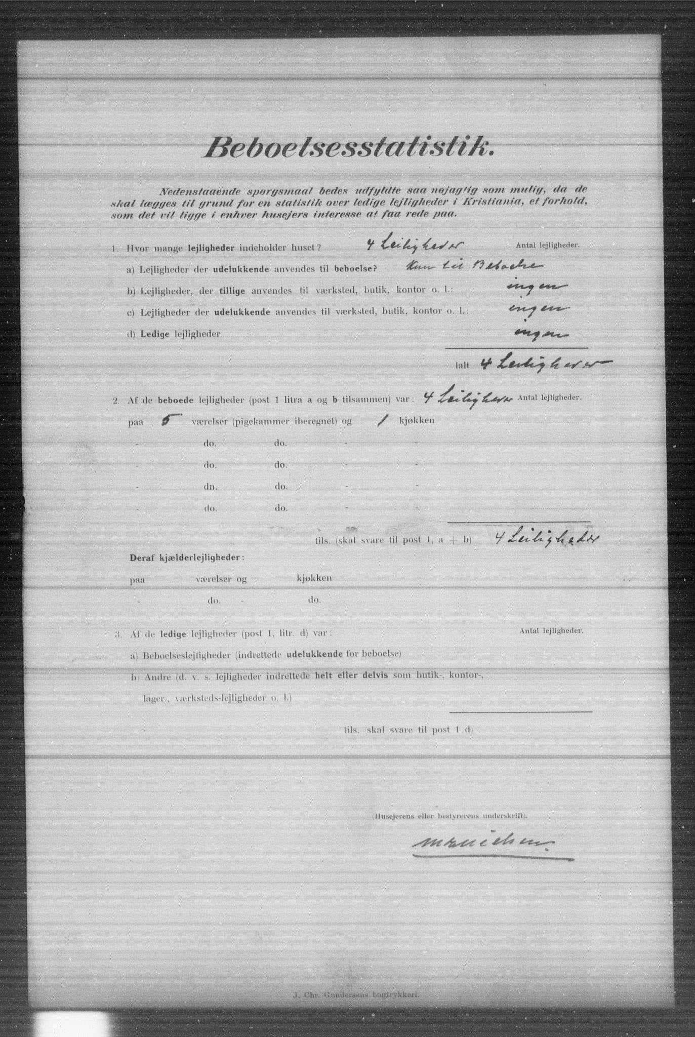 OBA, Municipal Census 1902 for Kristiania, 1902, p. 1282