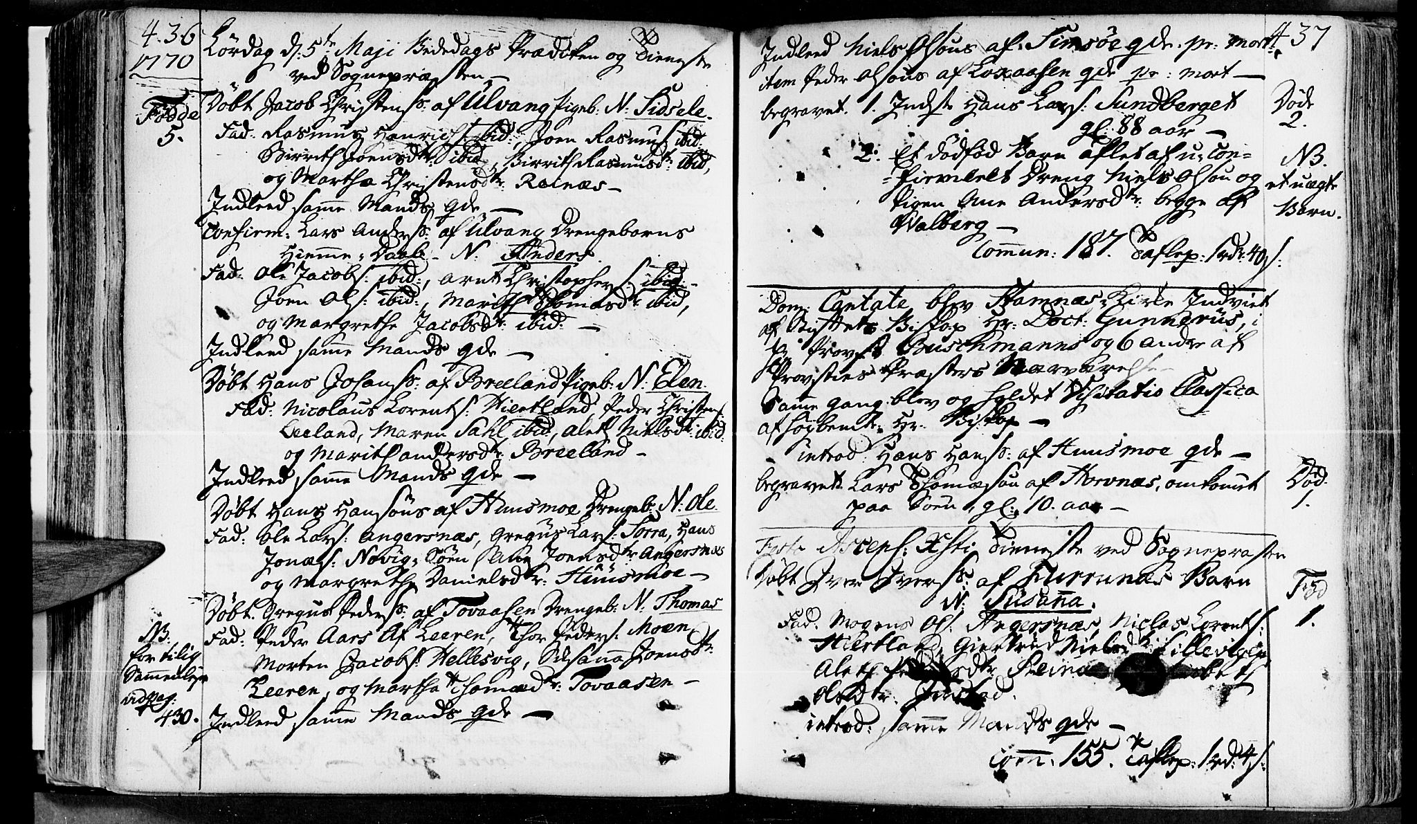 Ministerialprotokoller, klokkerbøker og fødselsregistre - Nordland, SAT/A-1459/830/L0437: Parish register (official) no. 830A05 /2, 1768-1776, p. 436-437