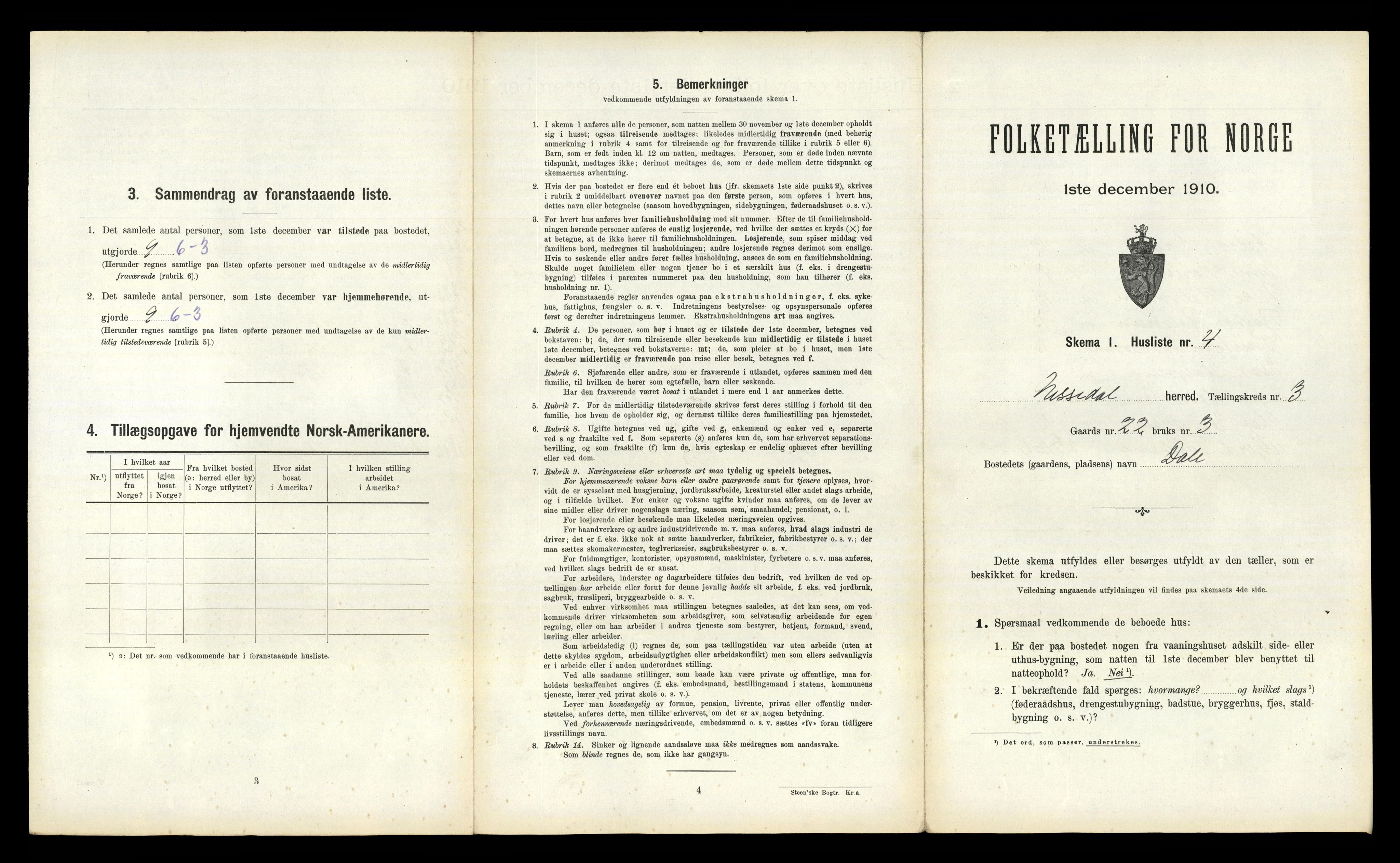 RA, 1910 census for Nissedal, 1910, p. 222