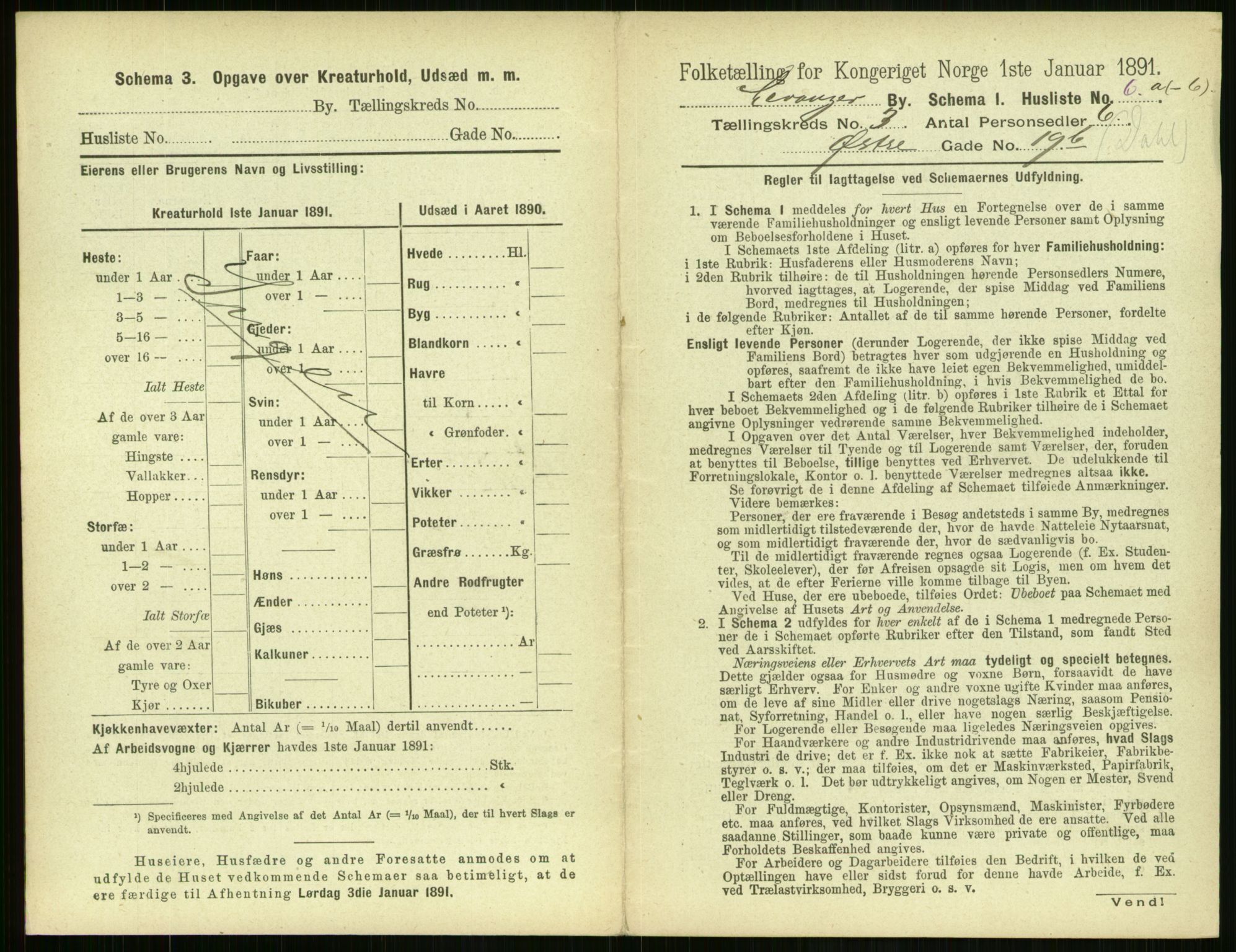 RA, 1891 census for 1701 Levanger, 1891, p. 831