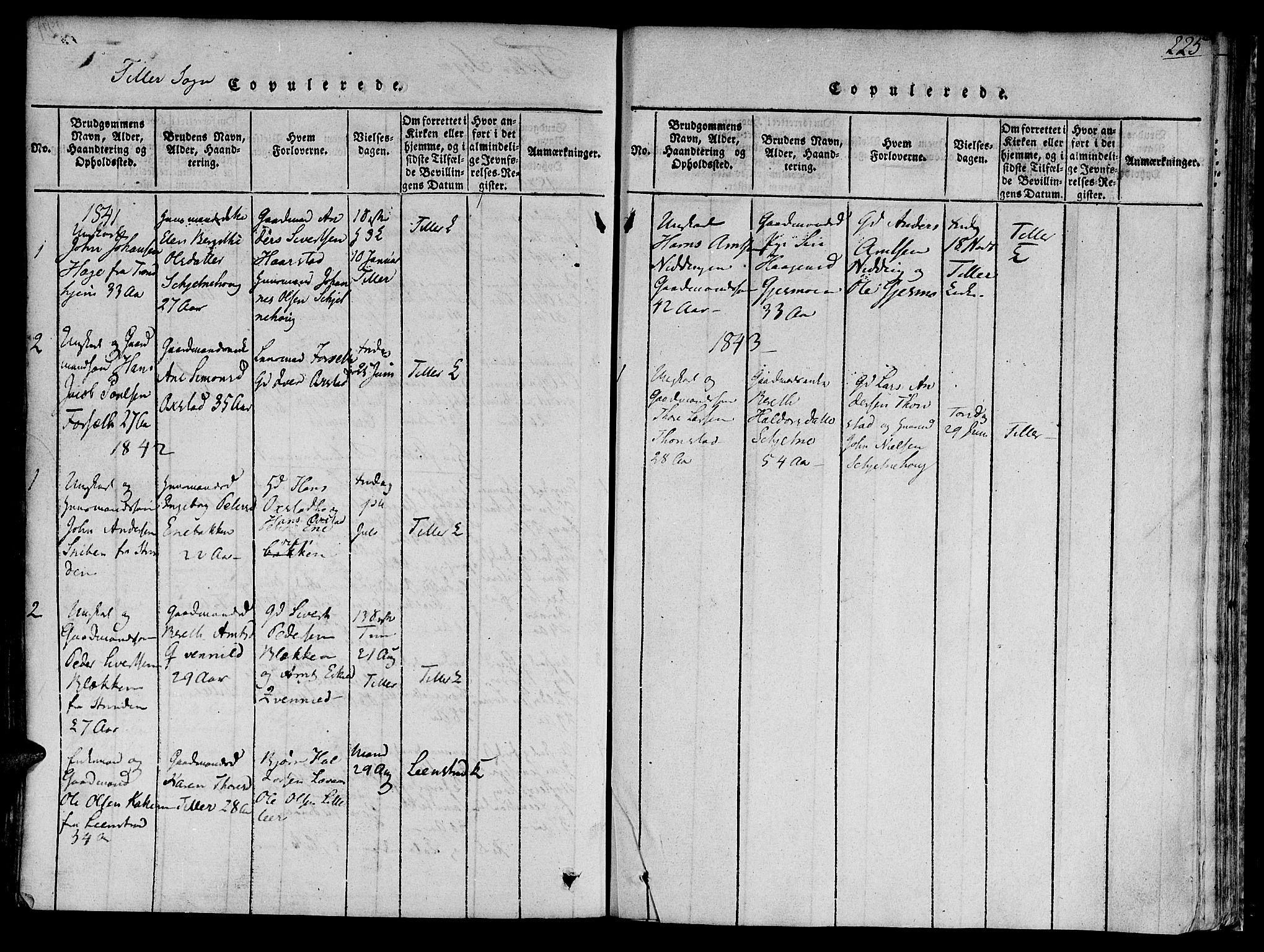 Ministerialprotokoller, klokkerbøker og fødselsregistre - Sør-Trøndelag, SAT/A-1456/618/L0440: Parish register (official) no. 618A04 /2, 1816-1843, p. 225