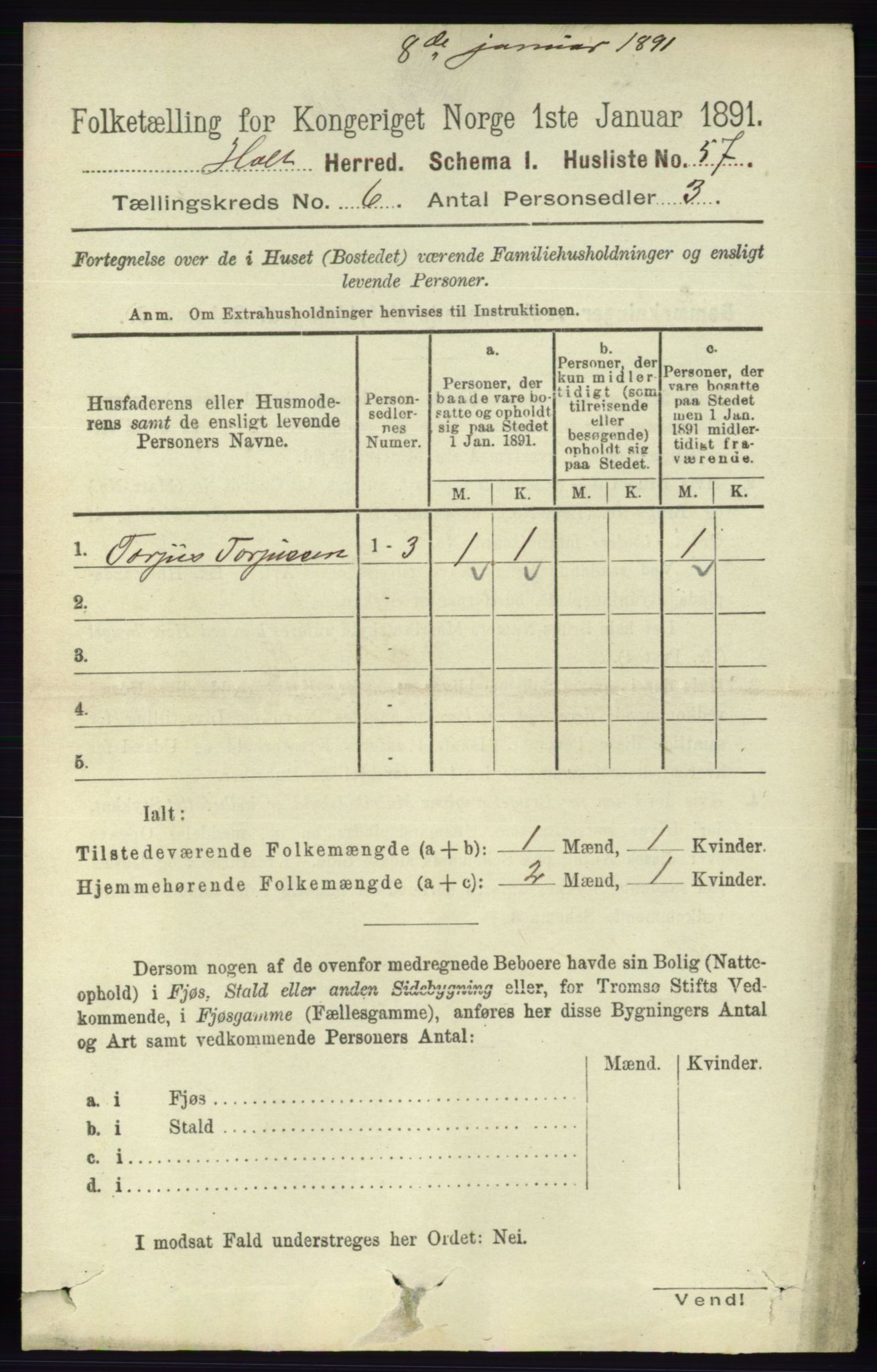 RA, 1891 census for 0914 Holt, 1891, p. 2994