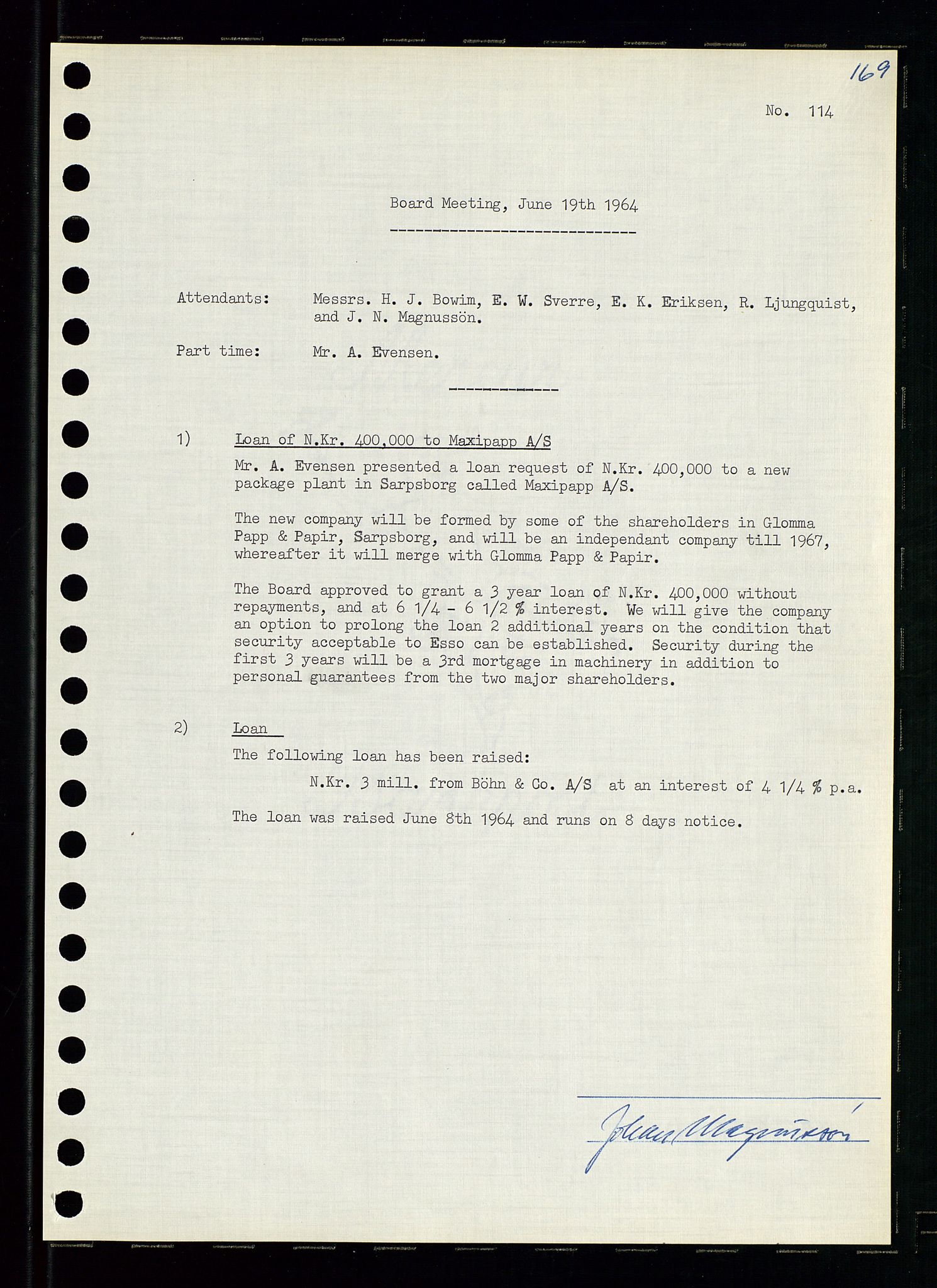 Pa 0982 - Esso Norge A/S, AV/SAST-A-100448/A/Aa/L0001/0004: Den administrerende direksjon Board minutes (styrereferater) / Den administrerende direksjon Board minutes (styrereferater), 1963-1964, p. 93