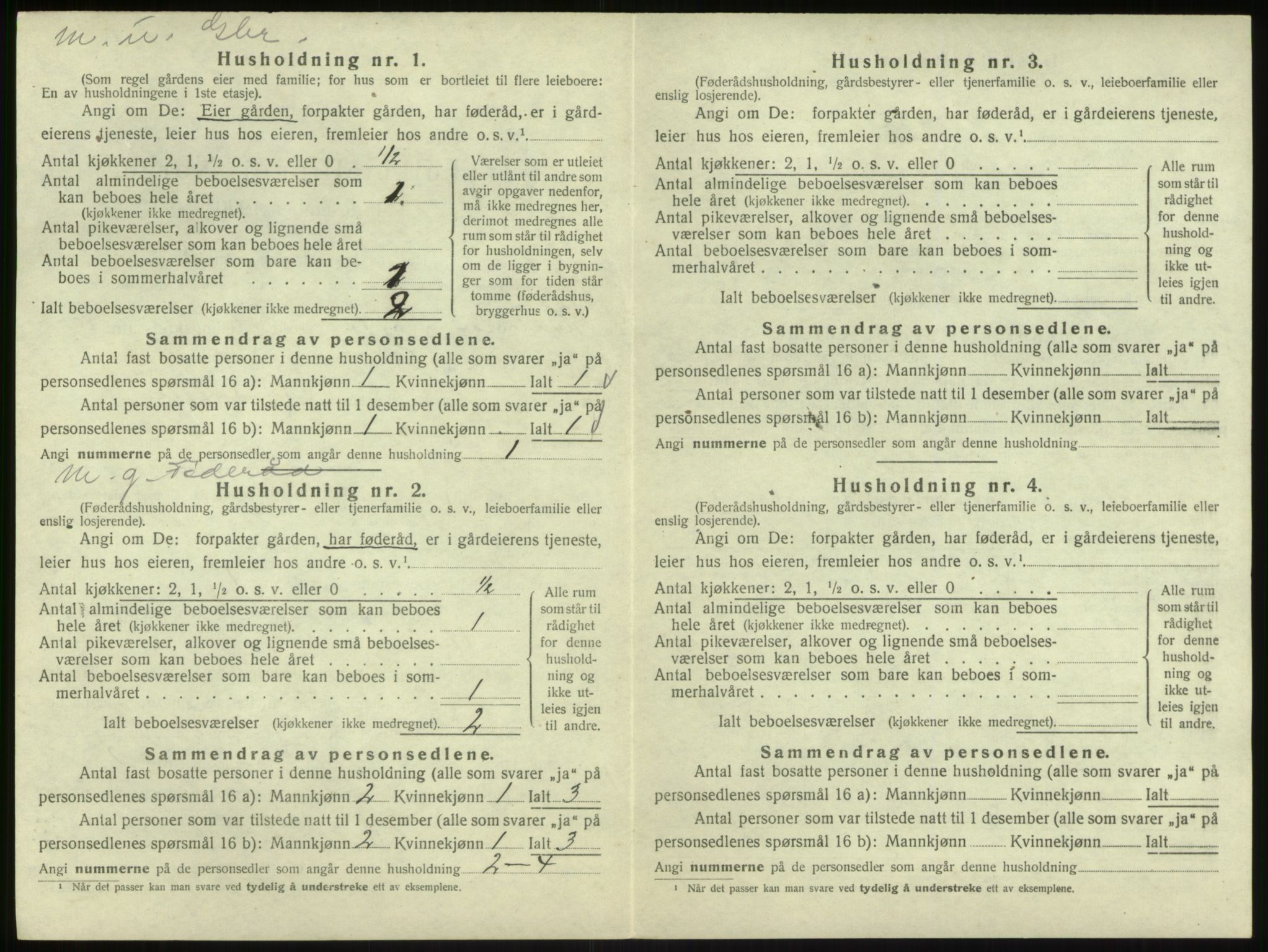 SAB, 1920 census for Hyllestad, 1920, p. 573