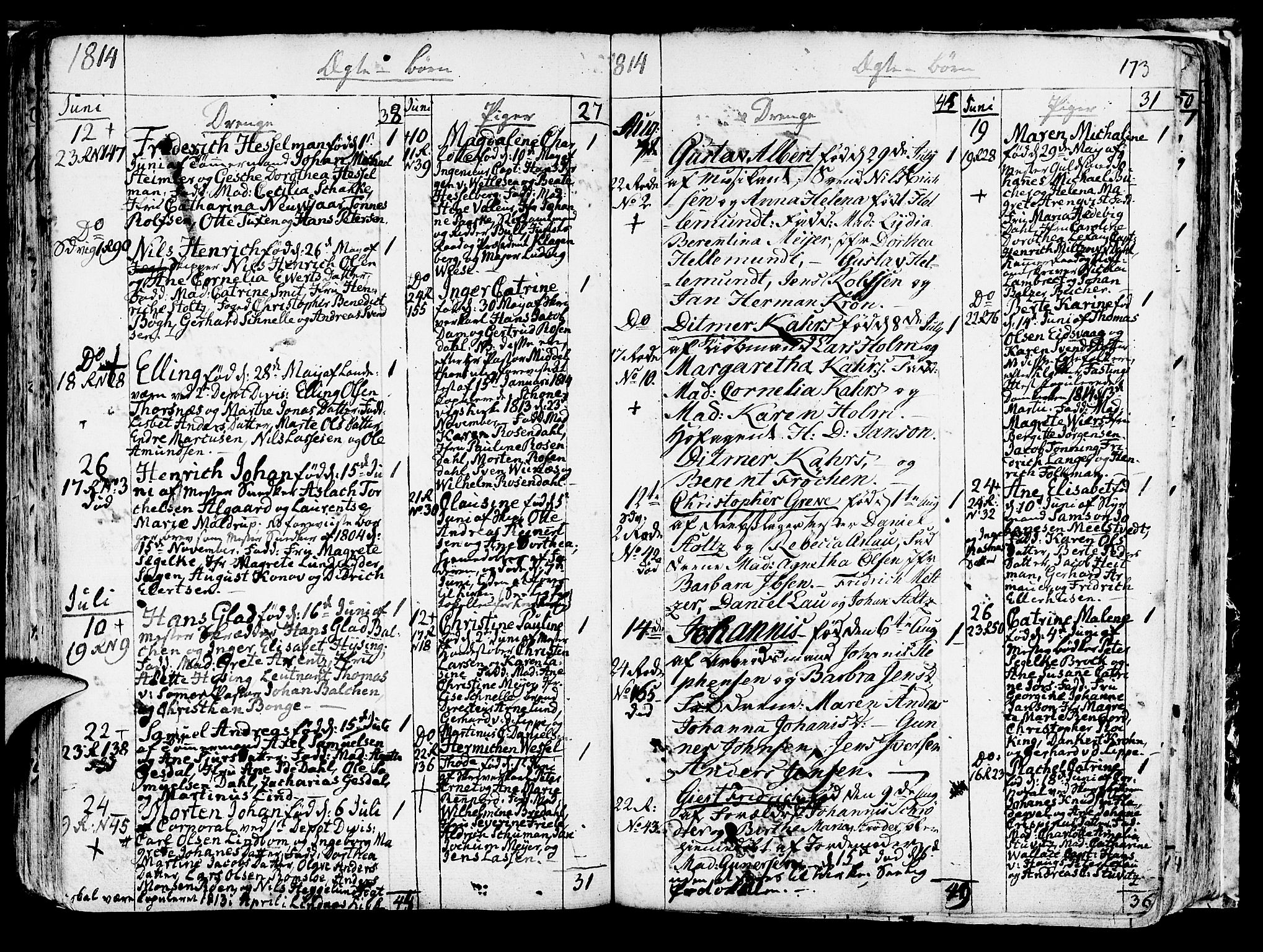 Korskirken sokneprestembete, SAB/A-76101/H/Haa/L0006: Parish register (official) no. A 6, 1790-1820, p. 173