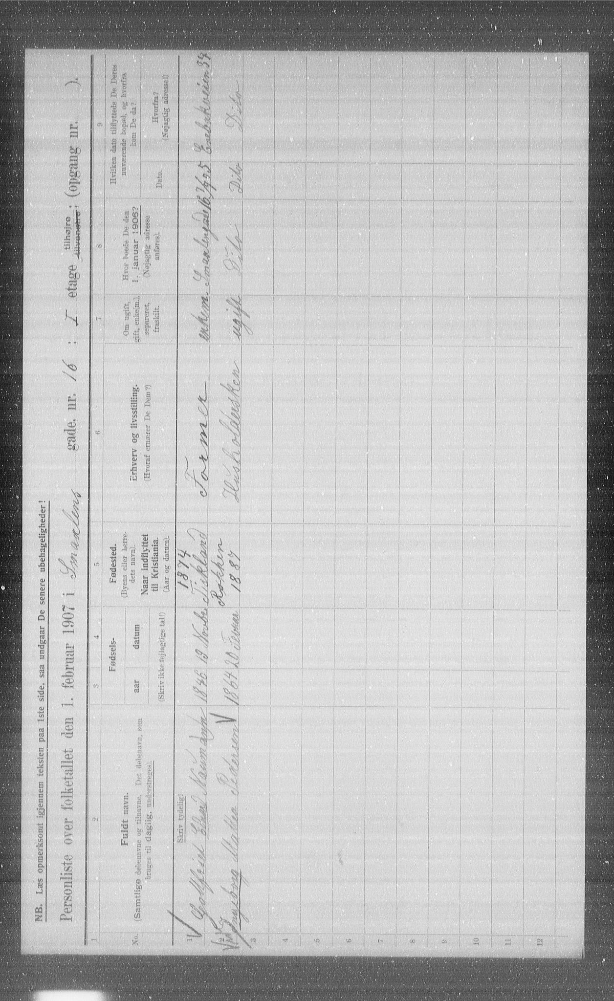 OBA, Municipal Census 1907 for Kristiania, 1907, p. 49972