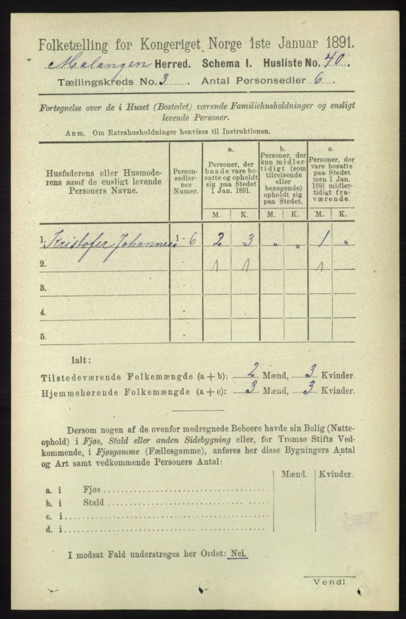 RA, 1891 census for 1932 Malangen, 1891, p. 729