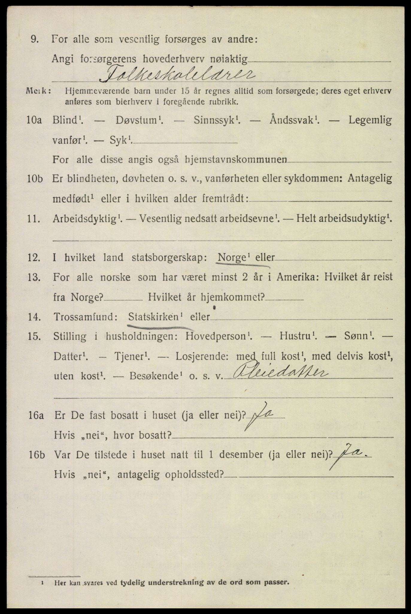 SAH, 1920 census for Nord-Aurdal, 1920, p. 7539