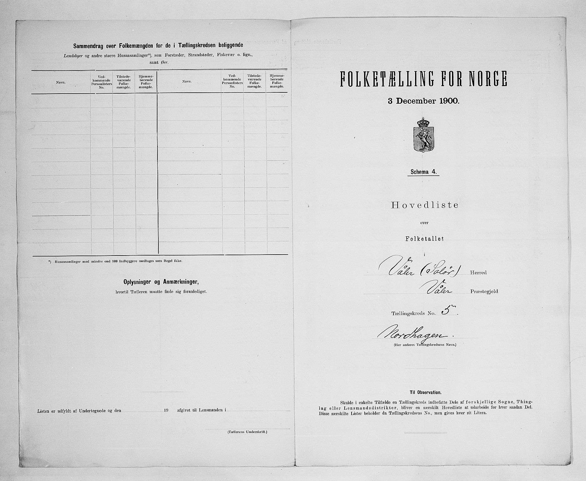 SAH, 1900 census for Våler, 1900, p. 28