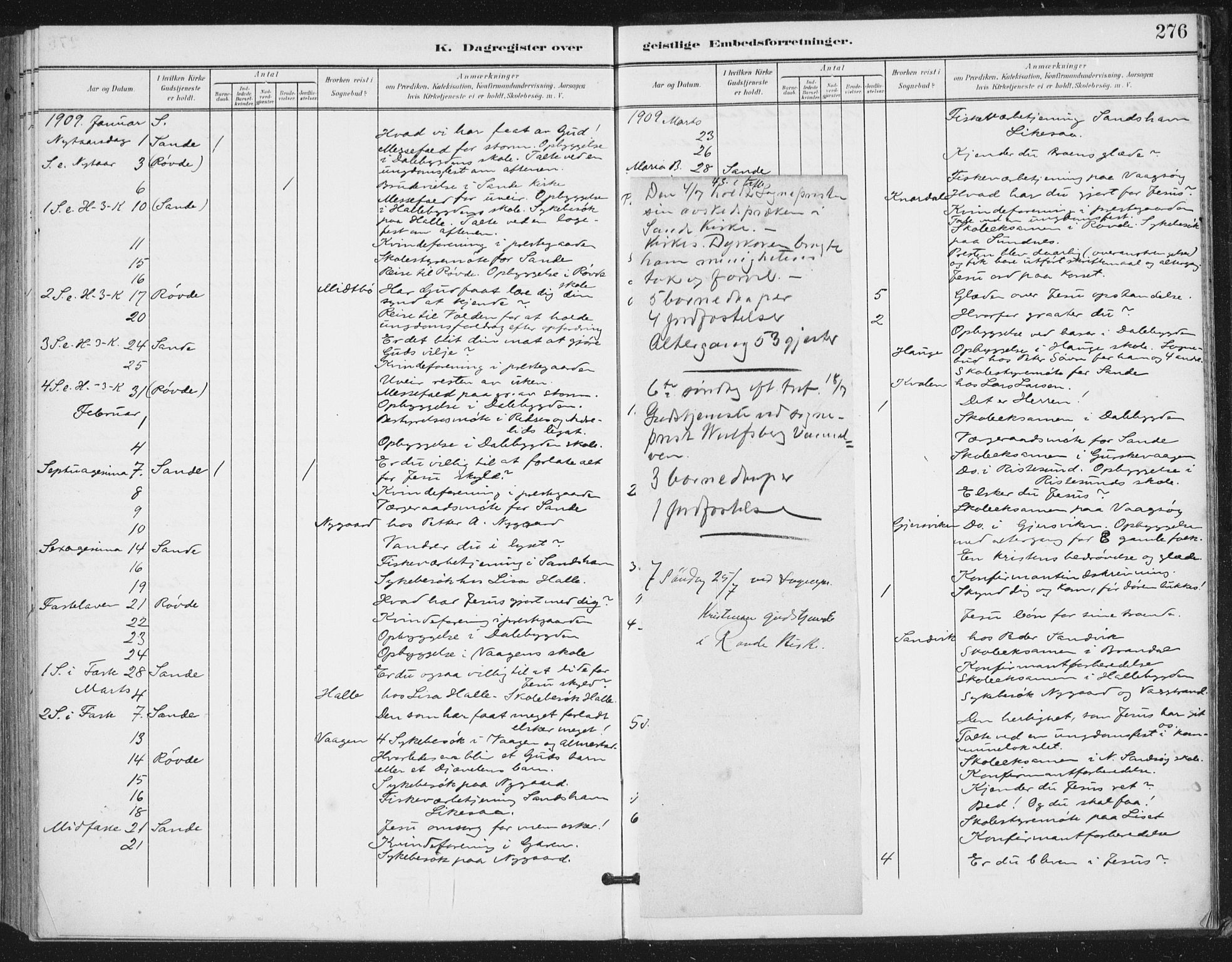 Ministerialprotokoller, klokkerbøker og fødselsregistre - Møre og Romsdal, AV/SAT-A-1454/503/L0038: Parish register (official) no. 503A06, 1901-1917, p. 276