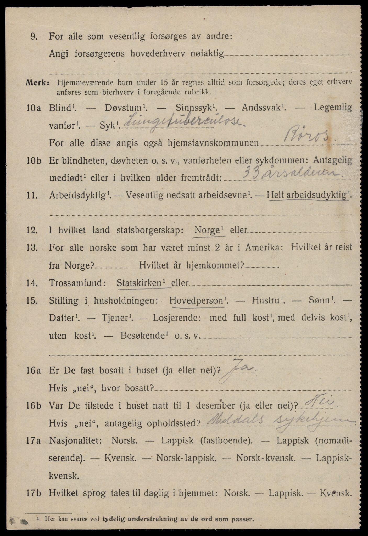 SAT, 1920 census for Meldal, 1920, p. 7282