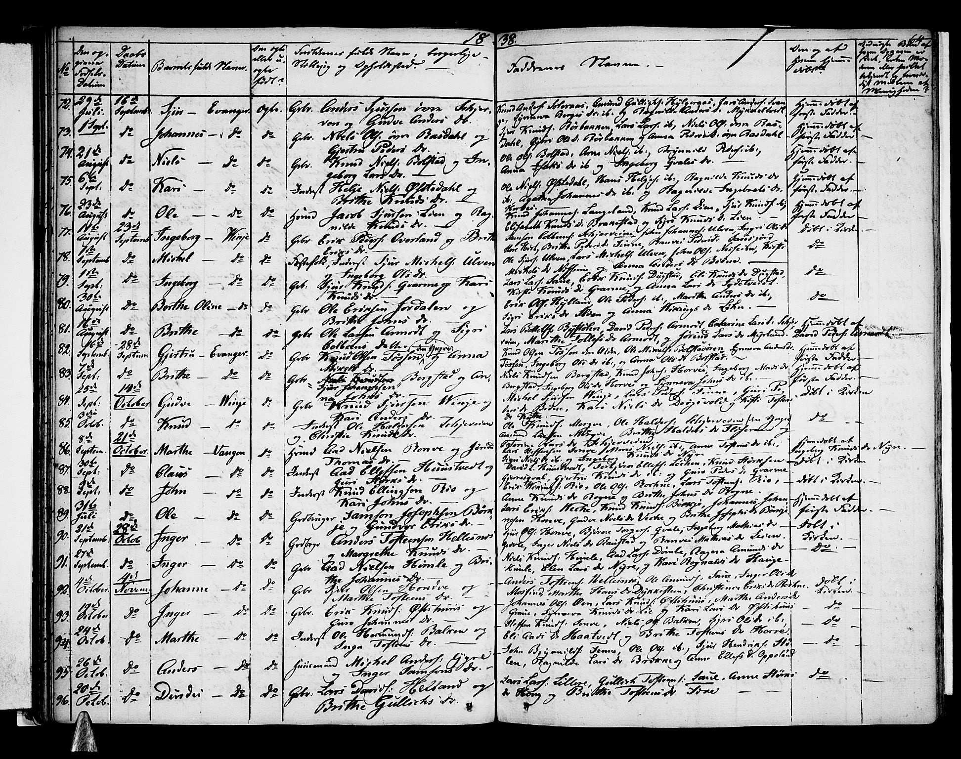 Voss sokneprestembete, SAB/A-79001: Curate's parish register no. A 1, 1821-1841, p. 64