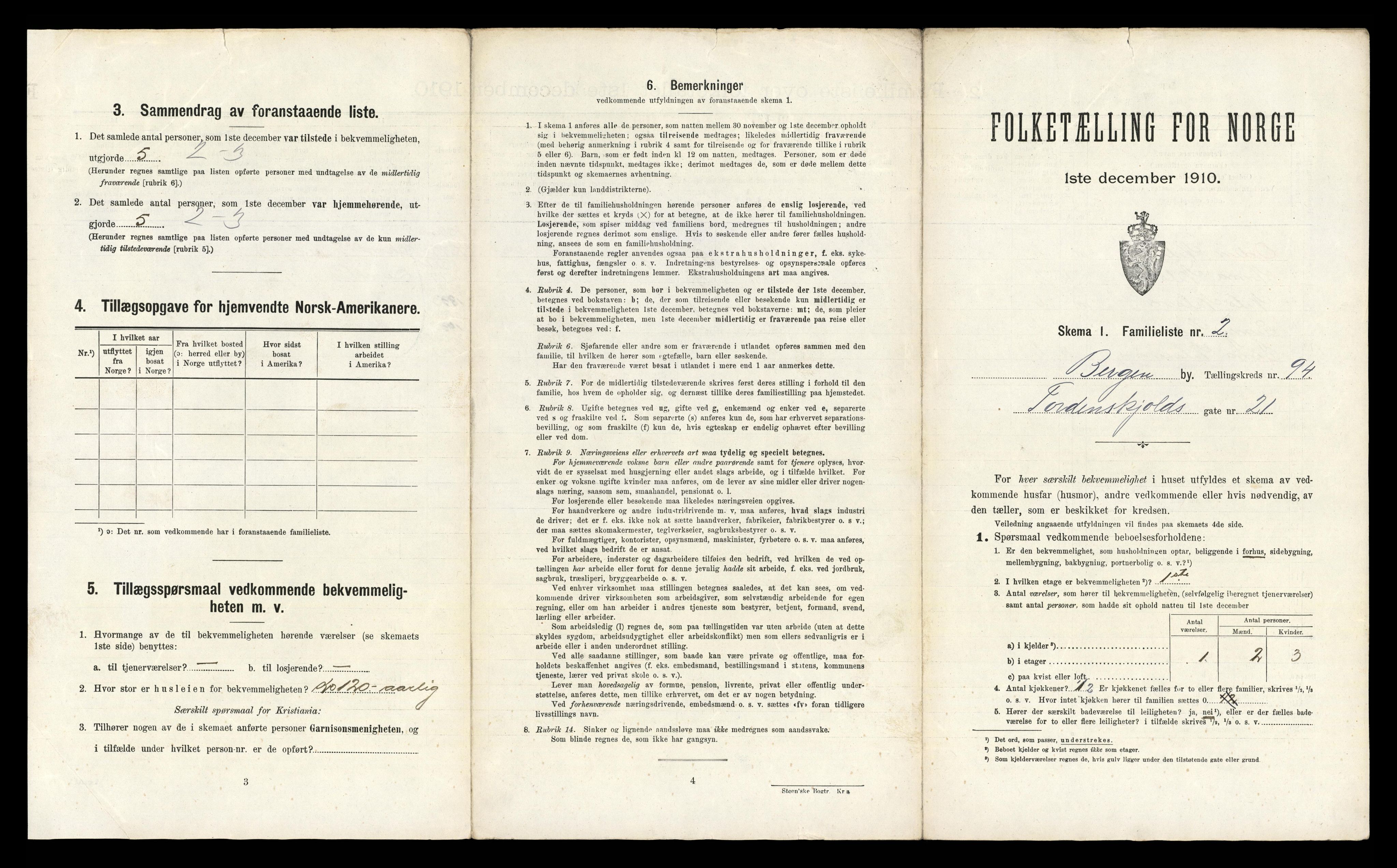 RA, 1910 census for Bergen, 1910, p. 33065