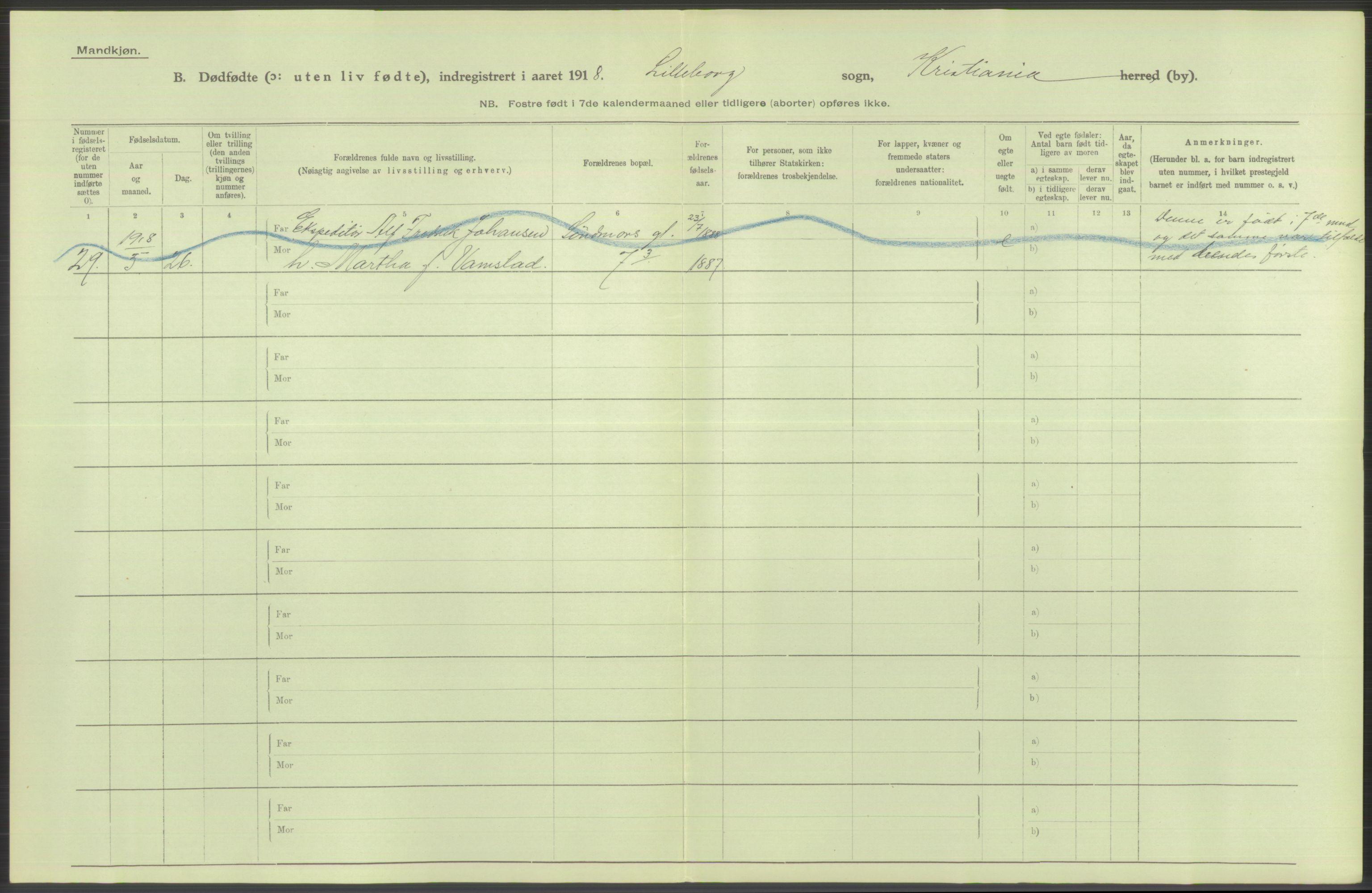 Statistisk sentralbyrå, Sosiodemografiske emner, Befolkning, AV/RA-S-2228/D/Df/Dfb/Dfbh/L0011: Kristiania: Døde, dødfødte, 1918, p. 594