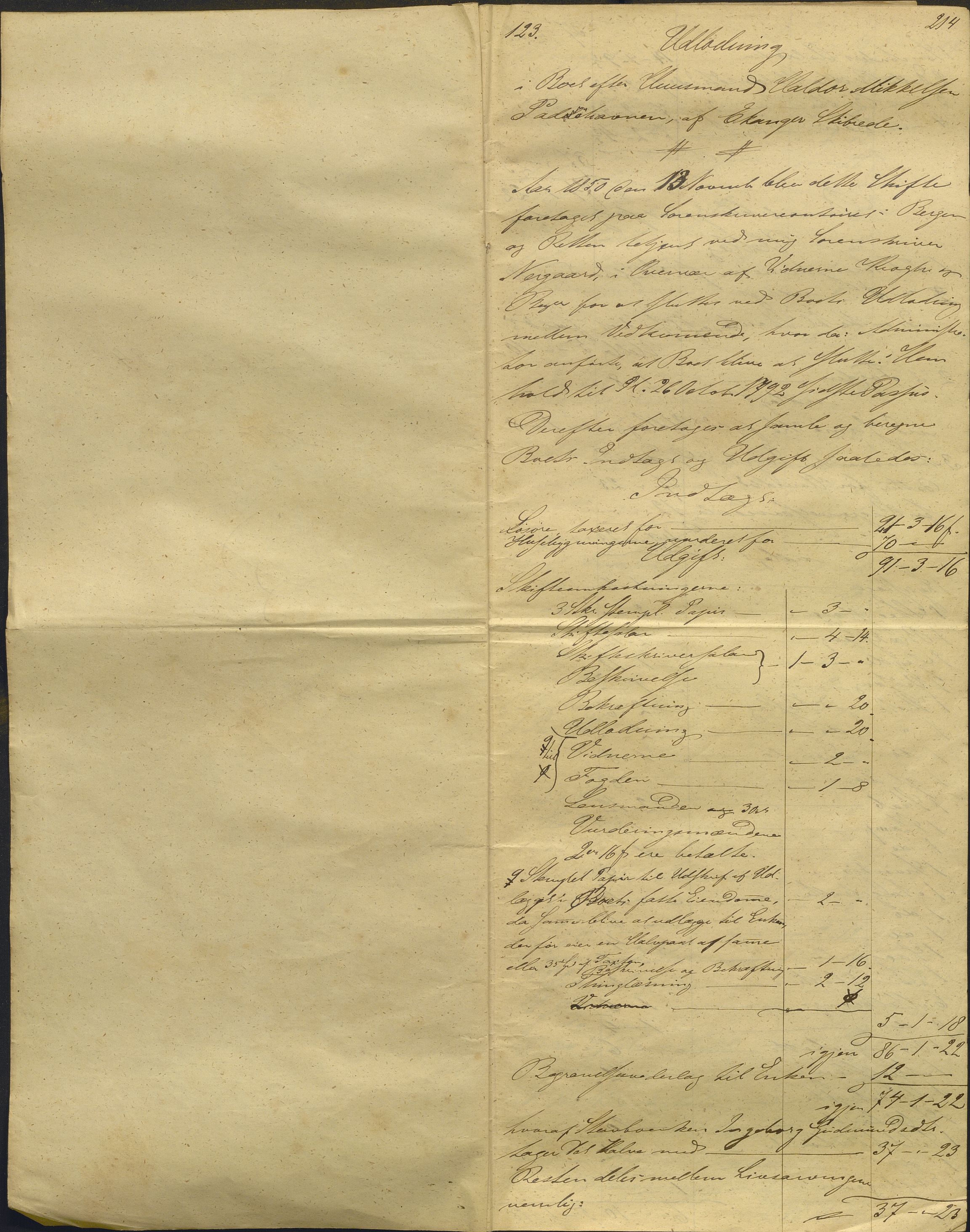 Nordhordland sorenskrivar, AV/SAB-A-2901/1/H/Hd/Hdb/L0001: Konsept til utlodningar, 1850-1852, p. 240