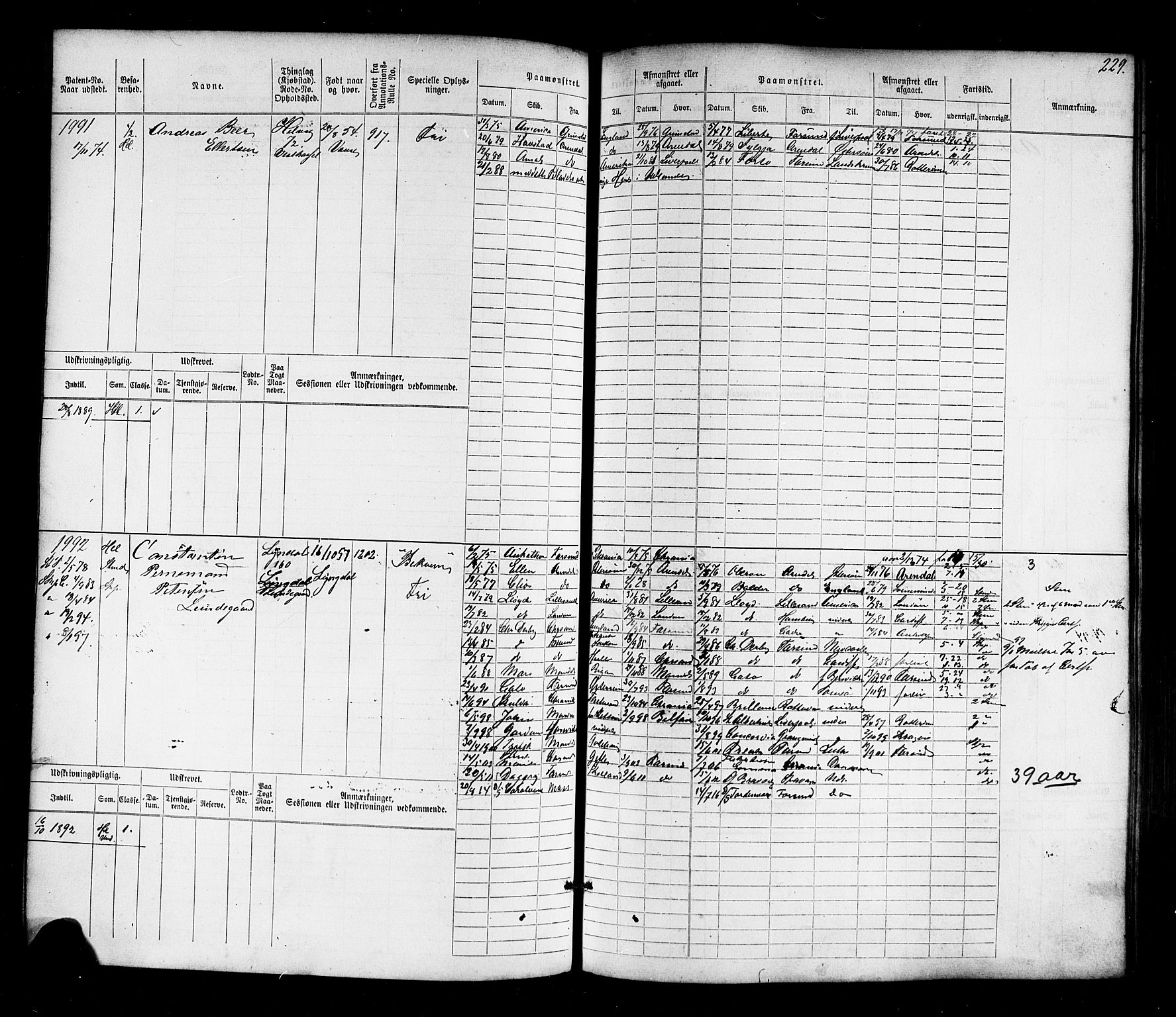 Farsund mønstringskrets, SAK/2031-0017/F/Fb/L0017: Hovedrulle nr 1537-2300, Z-9, 1868-1904, p. 241