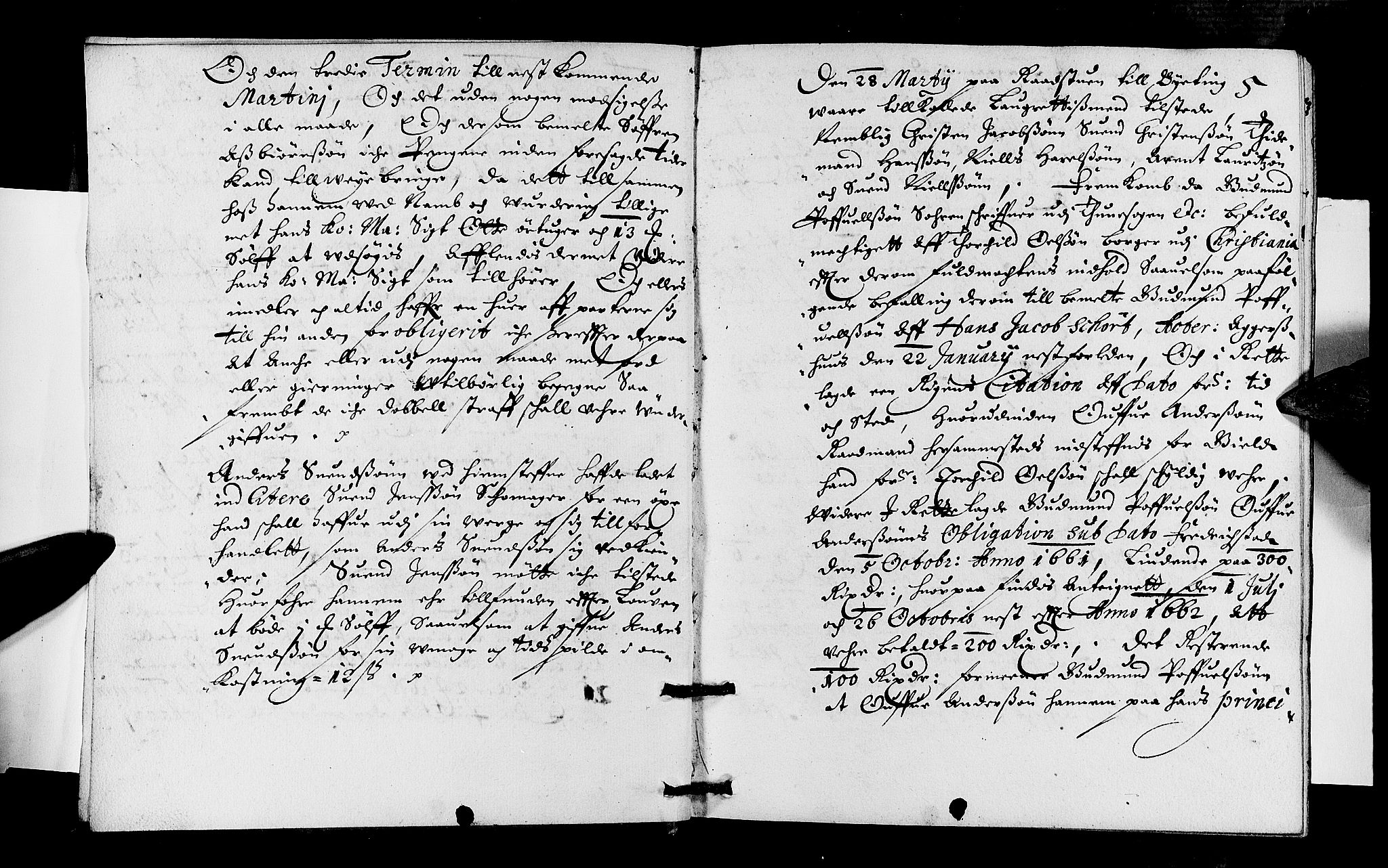 Fredrikstad byfogd, AV/SAO-A-10473a/F/Fb/L0001: Tingbok, 1664-1665, p. 4b-5a