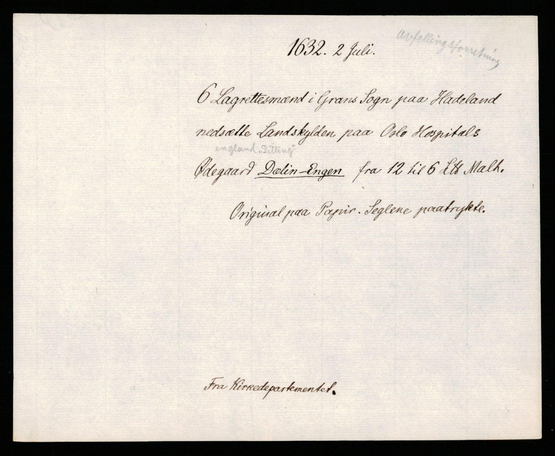 Riksarkivets diplomsamling, AV/RA-EA-5965/F35/F35b/L0007: Riksarkivets diplomer, seddelregister, 1625-1634, p. 495