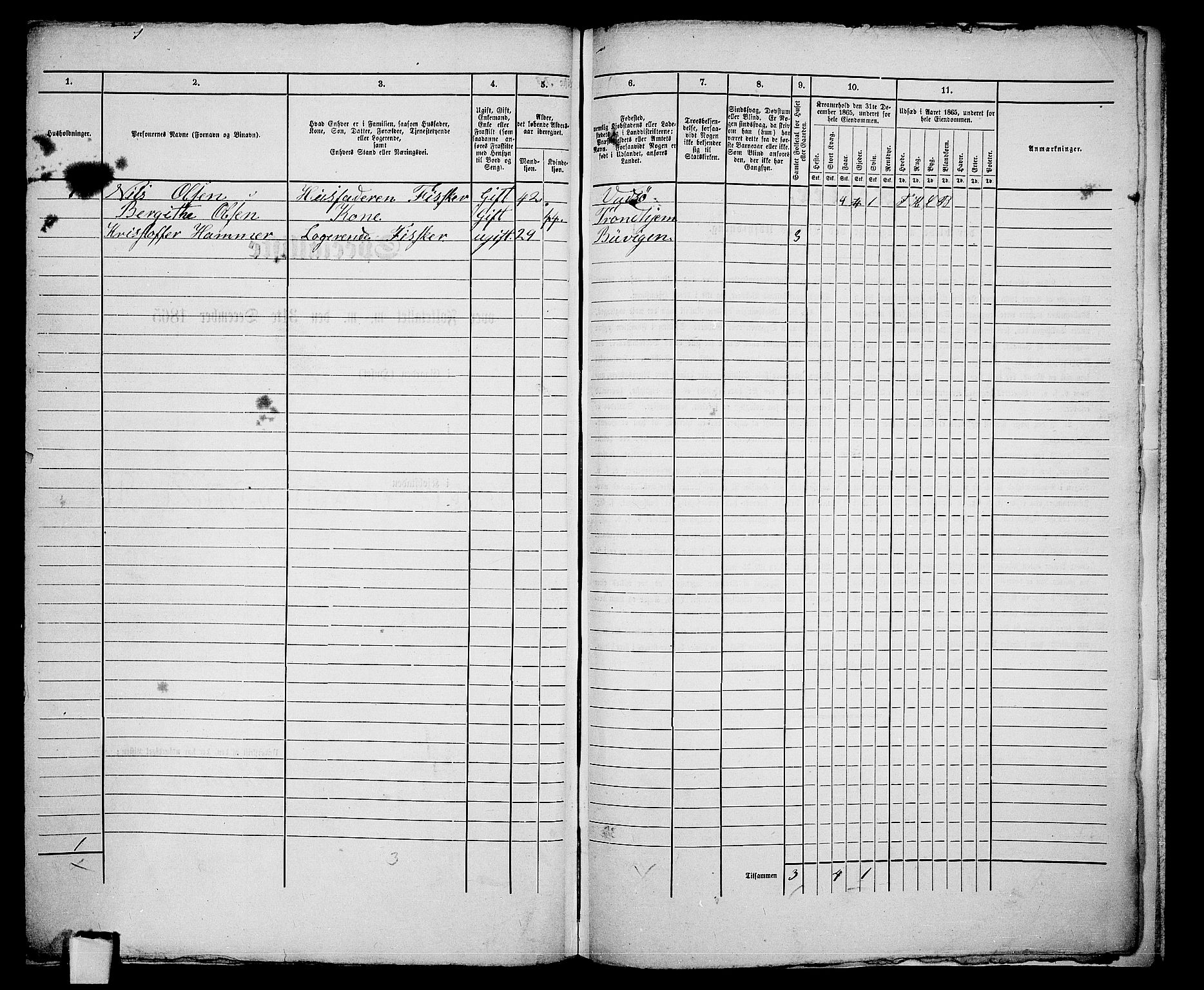 RA, 1865 census for Vardø/Vardø, 1865, p. 205