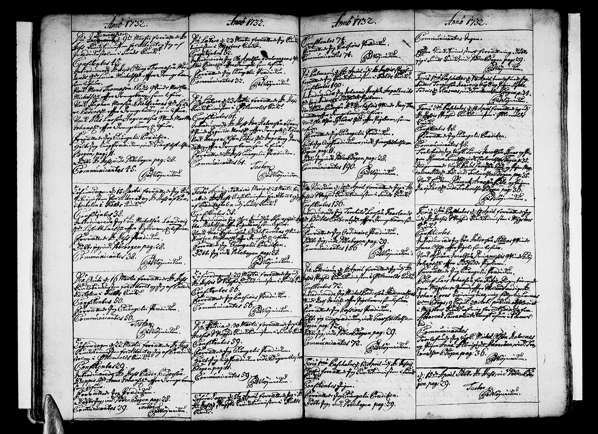 Sund sokneprestembete, AV/SAB-A-99930: Parish register (official) no. A 1, 1729-1740
