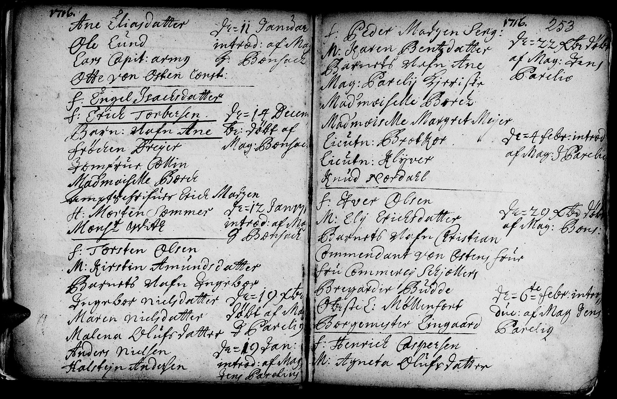 Ministerialprotokoller, klokkerbøker og fødselsregistre - Sør-Trøndelag, SAT/A-1456/601/L0035: Parish register (official) no. 601A03, 1713-1728, p. 253