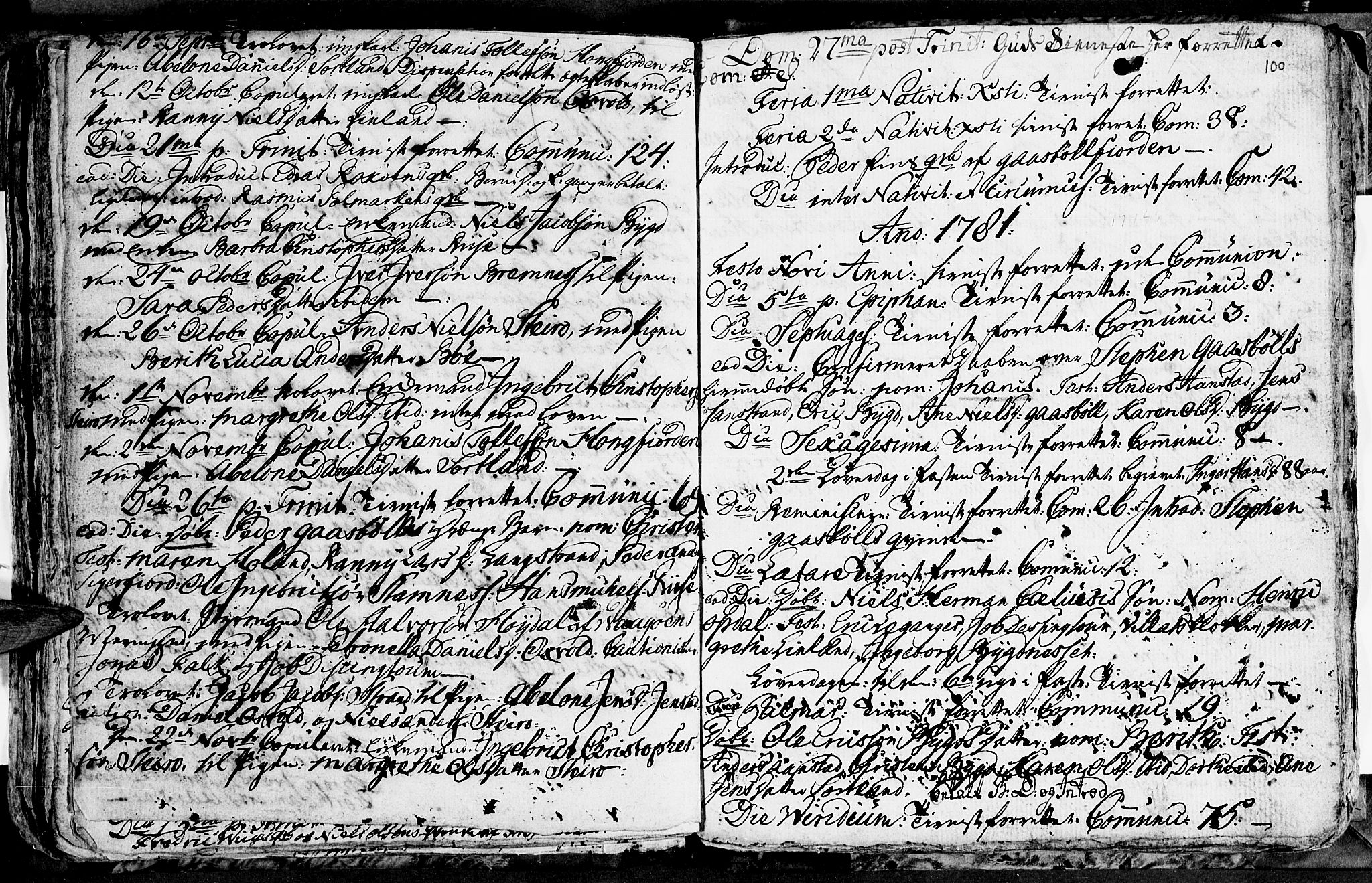 Ministerialprotokoller, klokkerbøker og fødselsregistre - Nordland, SAT/A-1459/895/L1366: Parish register (official) no. 895A01, 1730-1794, p. 100