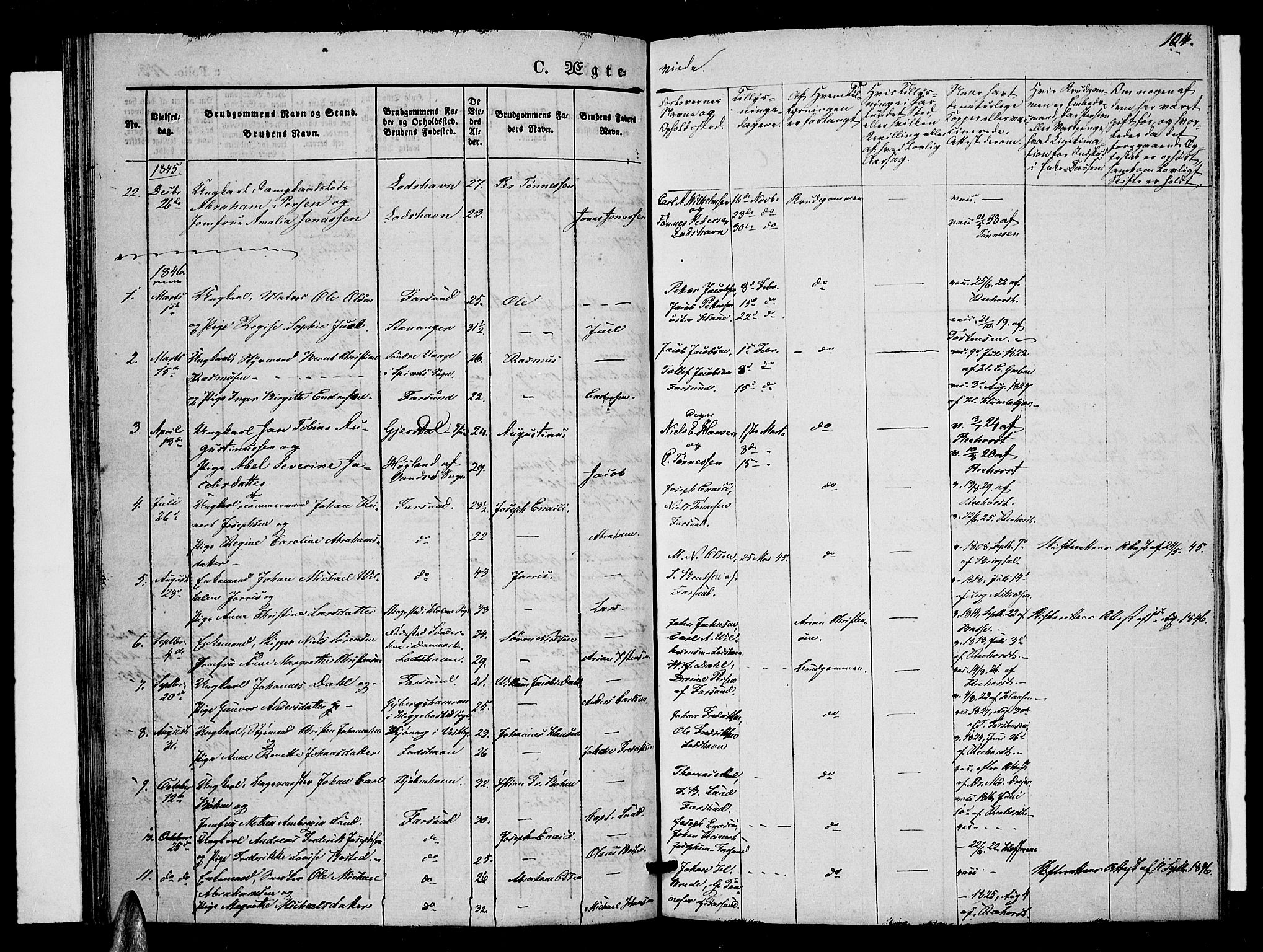 Farsund sokneprestkontor, AV/SAK-1111-0009/F/Fa/L0003: Parish register (official) no. A 3, 1836-1846, p. 104